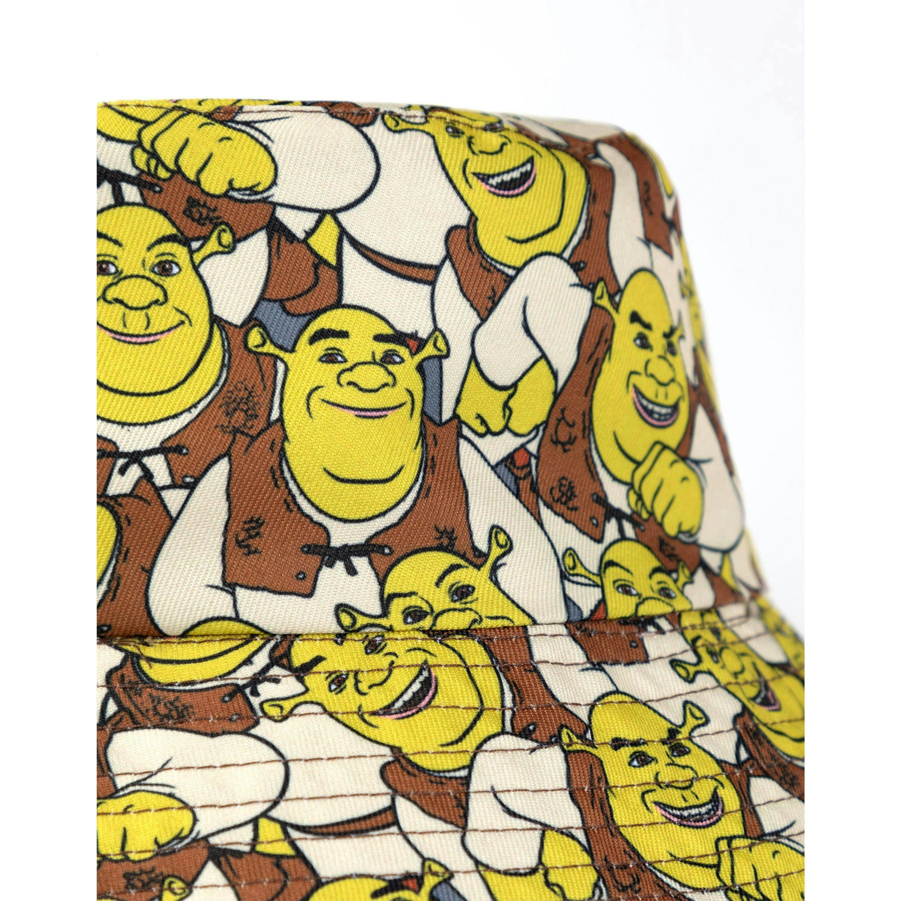 Shrek Mens Multicoloured Reversible Donkey and Shrek Bucket Hat (One Size) by Vanilla Underground , view 3 of 6