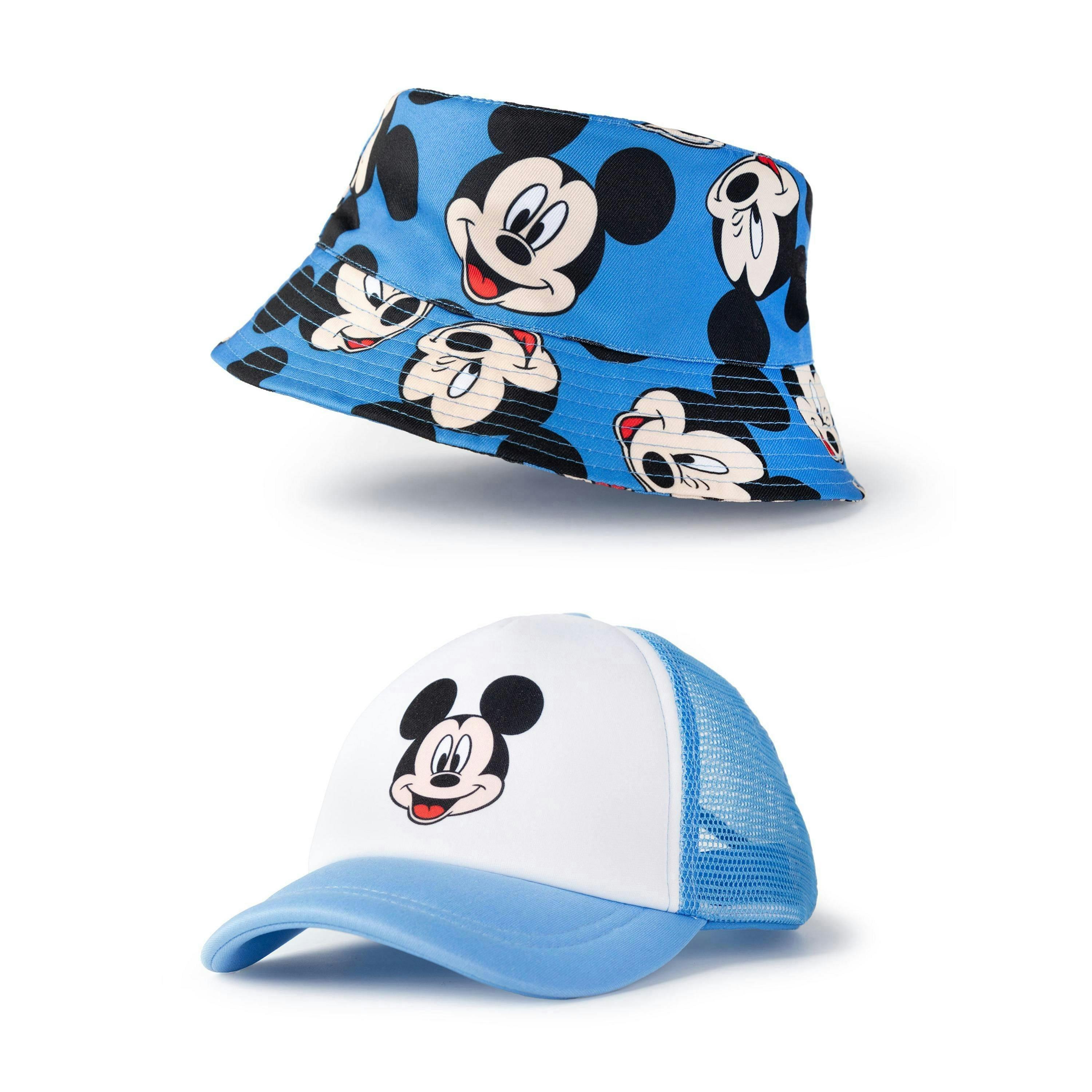 Disney Boys Blue Mickey Mouse Bucket Hat & Cap Set (One Size) by Vanilla Underground , view 1 of 6