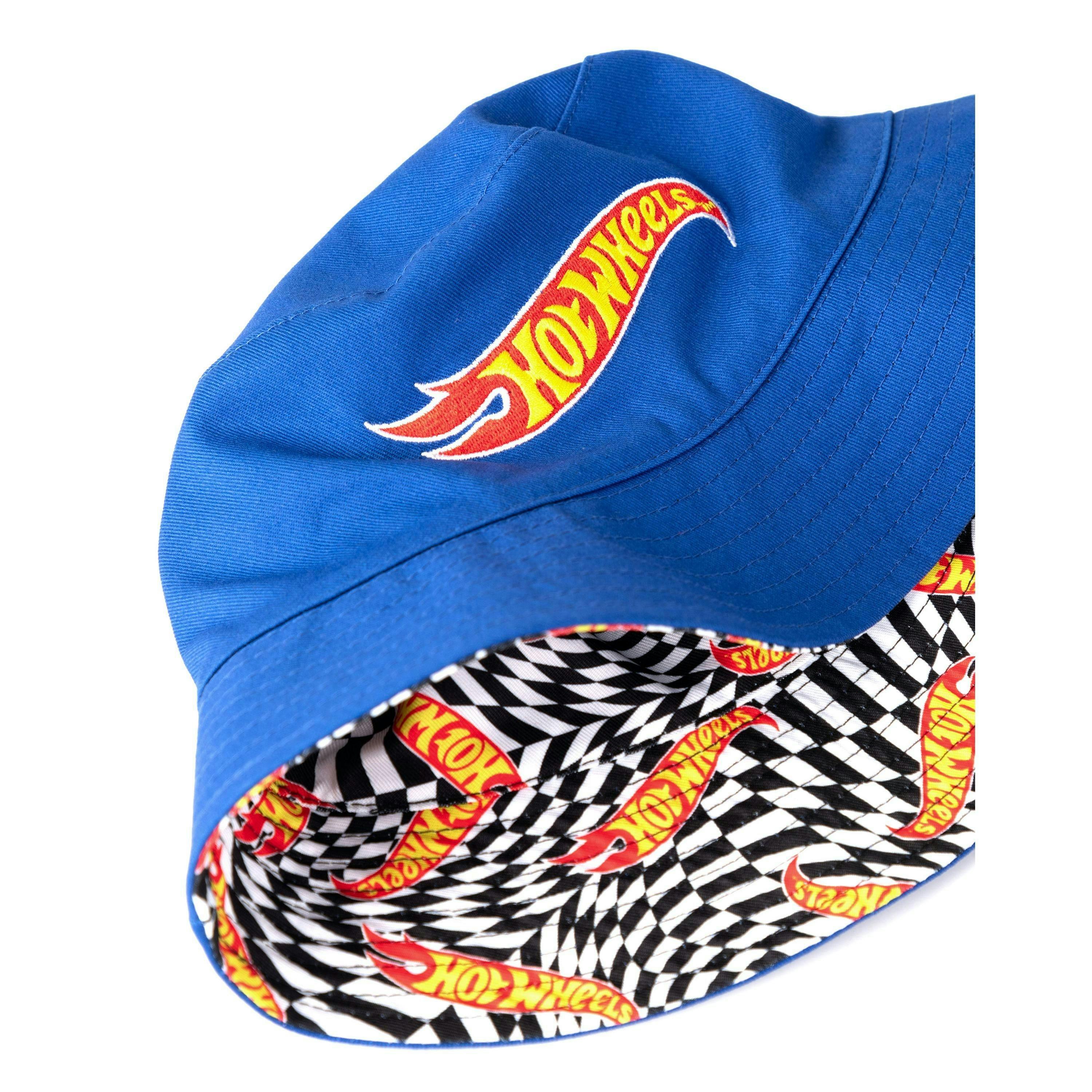 Hot Wheels Boys Multicoloured Logo & Checkerboard Reversible Bucket Hat (One Size) by Vanilla Underground , view 5 of 5