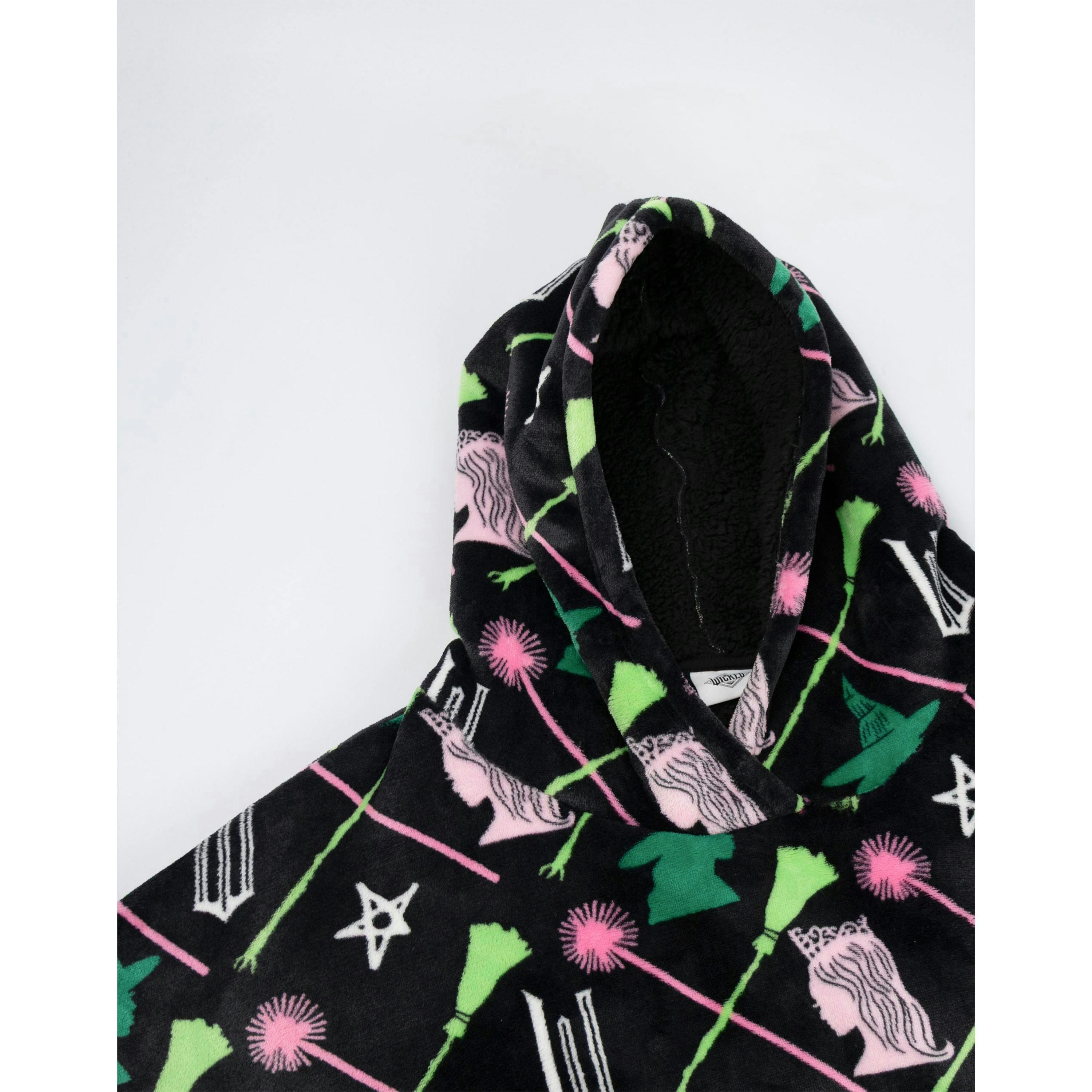Wicked Girls Multicoloured Character Blanket Hoodie (One Size) by Vanilla Underground , view 4 of 6