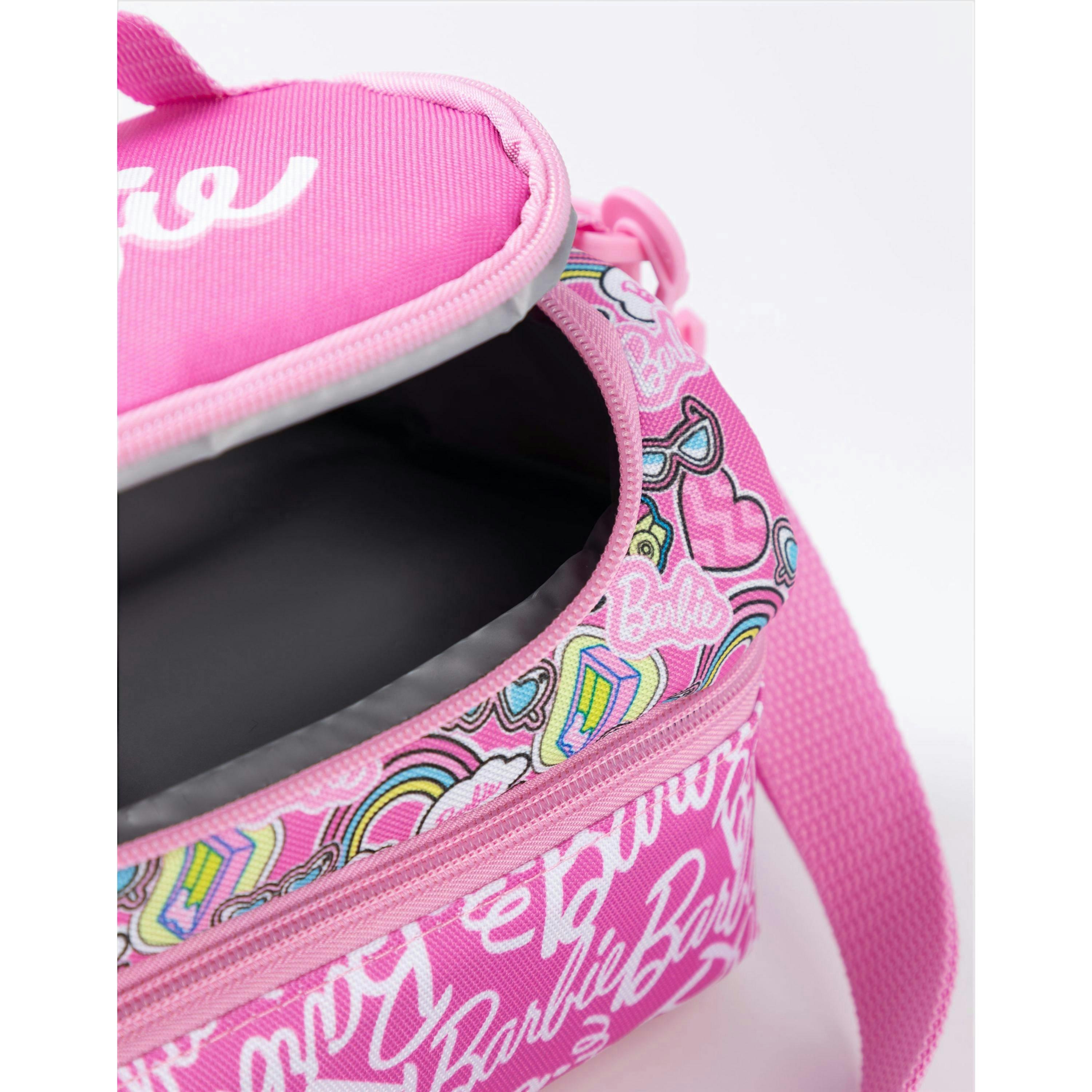 Barbie Girls Pink Stronger Together Lunch Bag Bottle and Snack Pot (One Size) by Vanilla Underground , view 5 of 6
