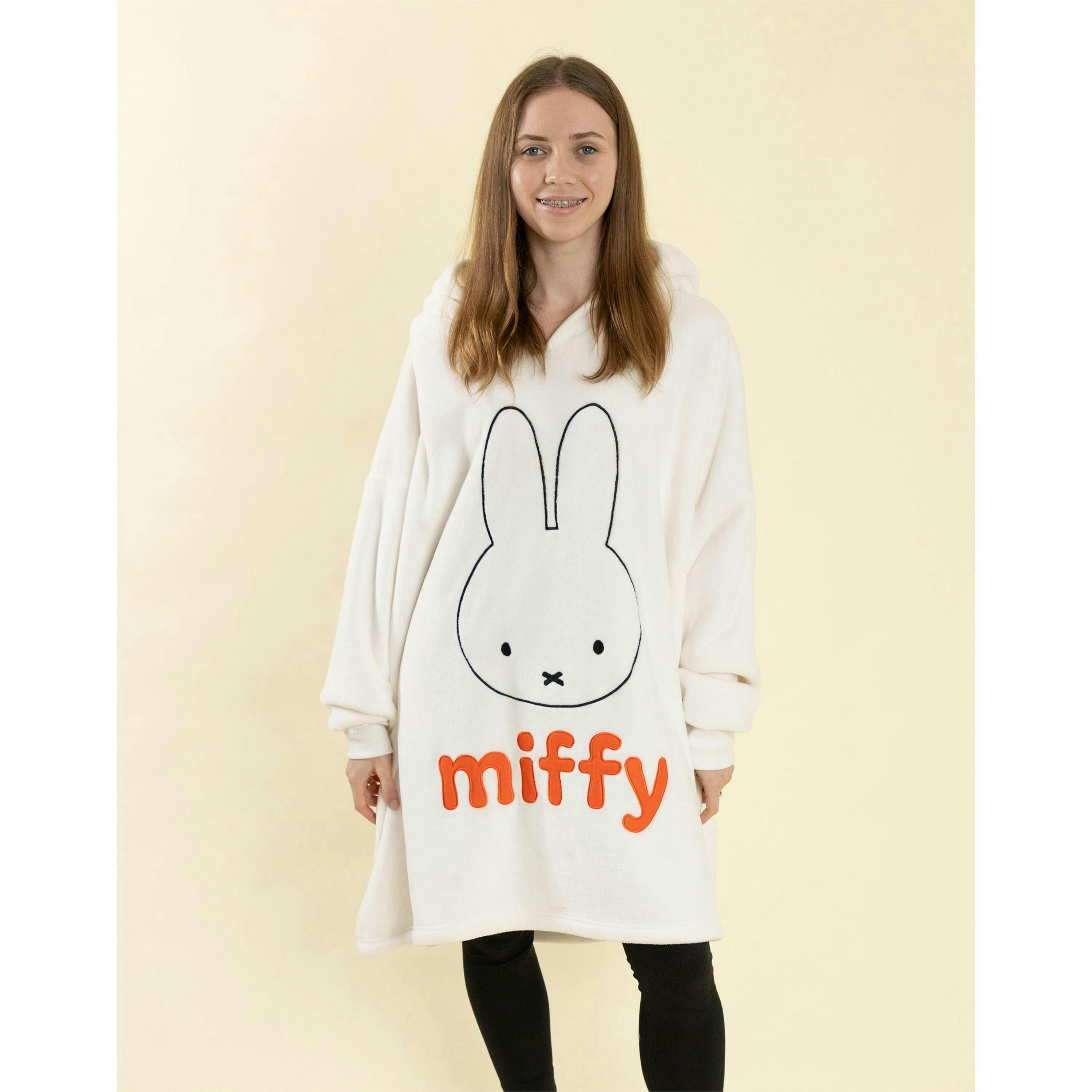 Miffy Womens White Face Blanket Hoodie (One Size) by Vanilla Underground , view 2 of 6