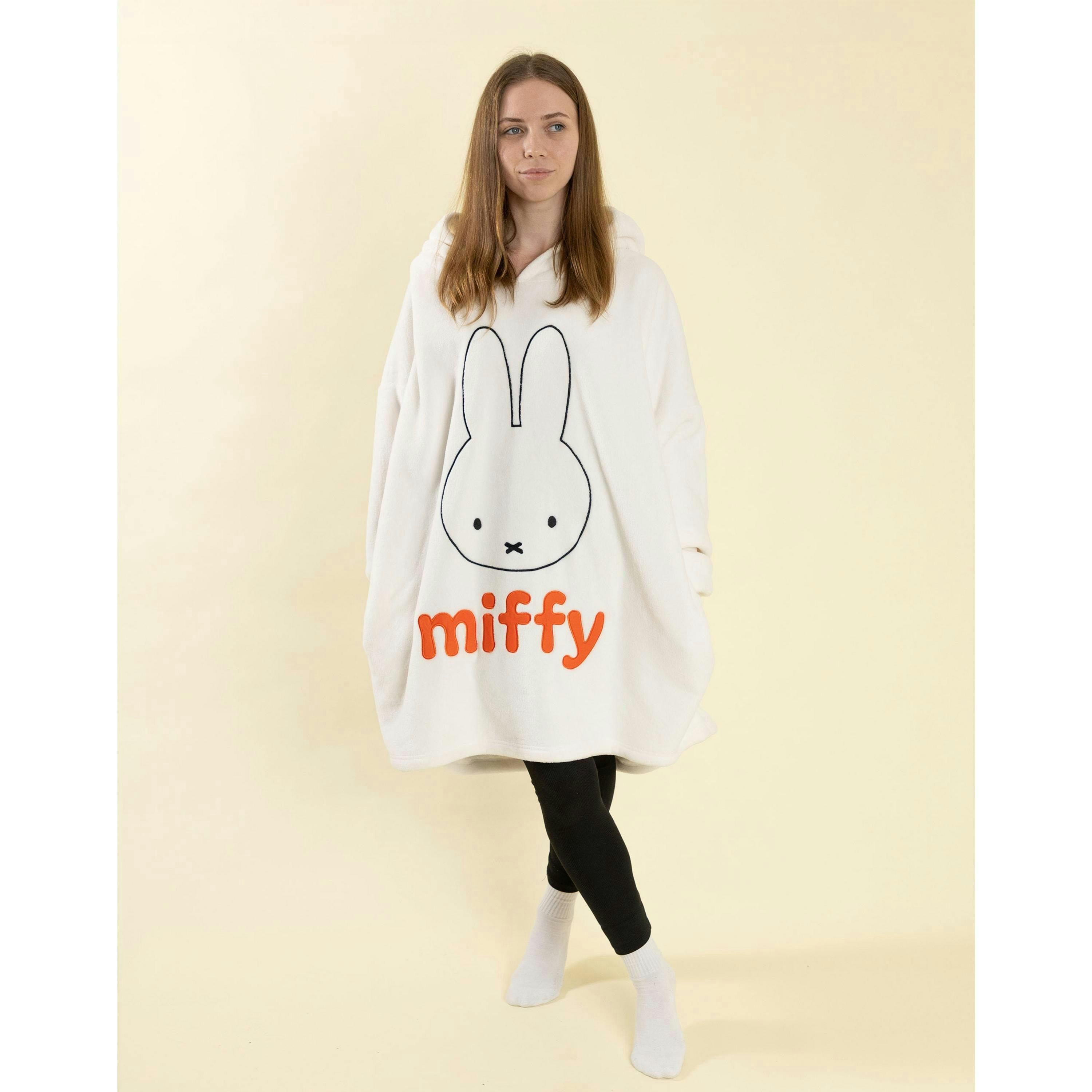 Miffy Womens White Face Blanket Hoodie (One Size) by Vanilla Underground , view 3 of 6