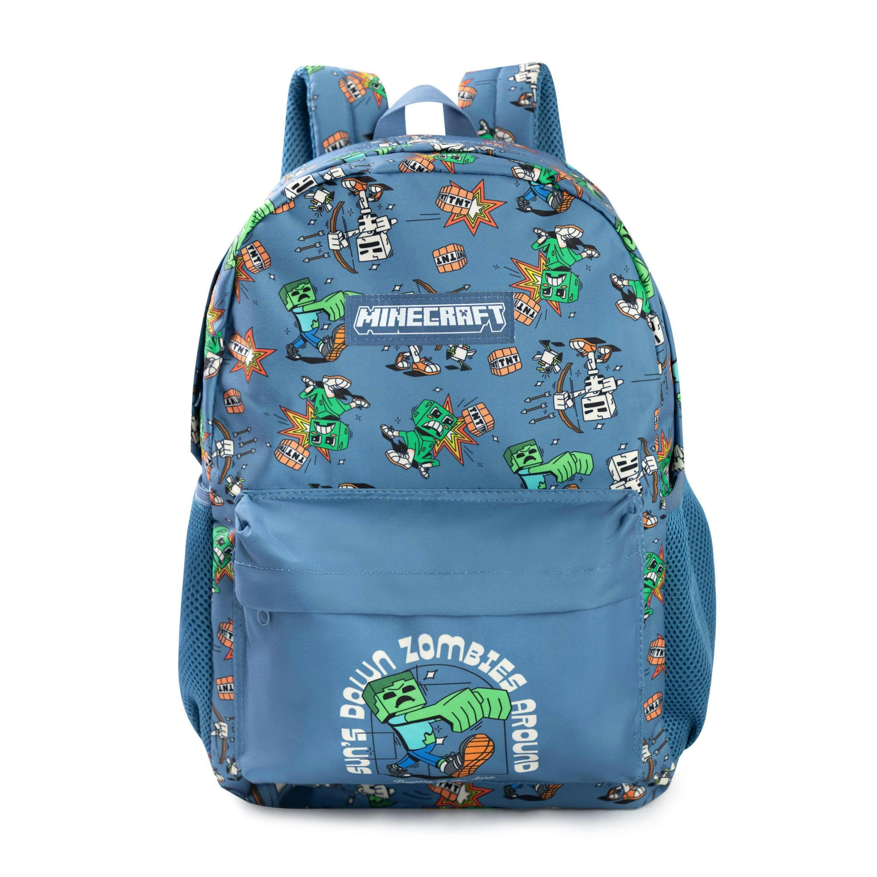 Minecraft Unisex Kids Blue Zombie Backpack (One Size) by Vanilla Underground , view 1 of 6