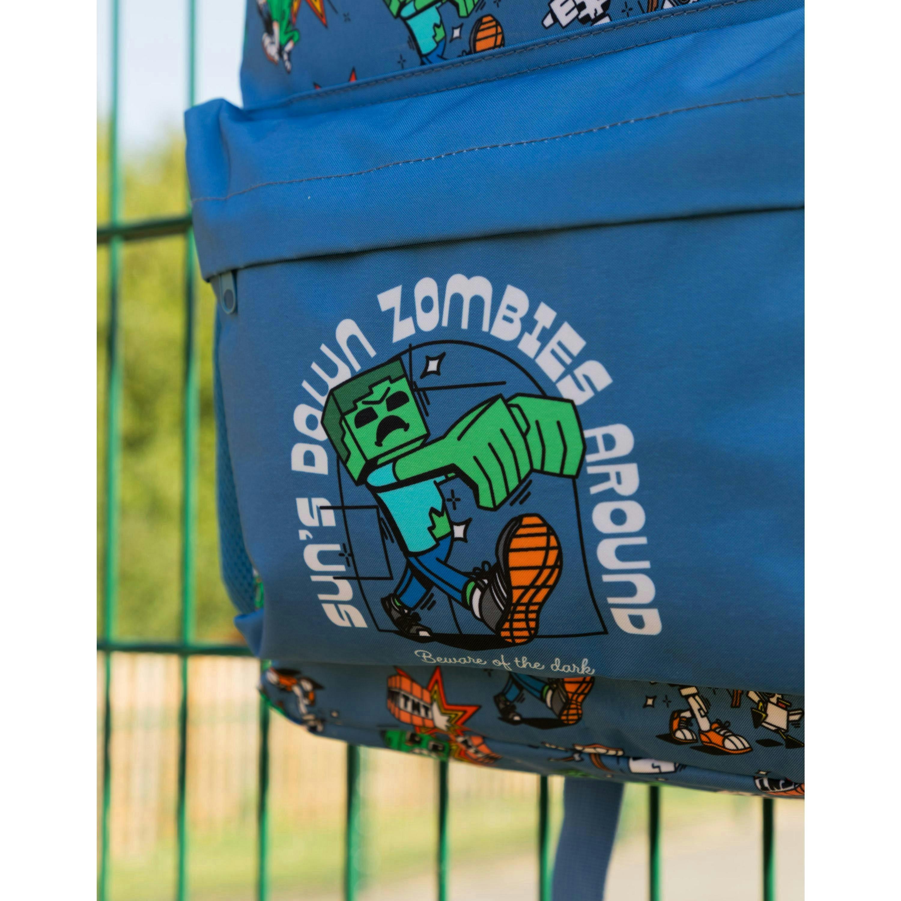 Minecraft Unisex Kids Blue Zombie Backpack (One Size) by Vanilla Underground , view 5 of 6