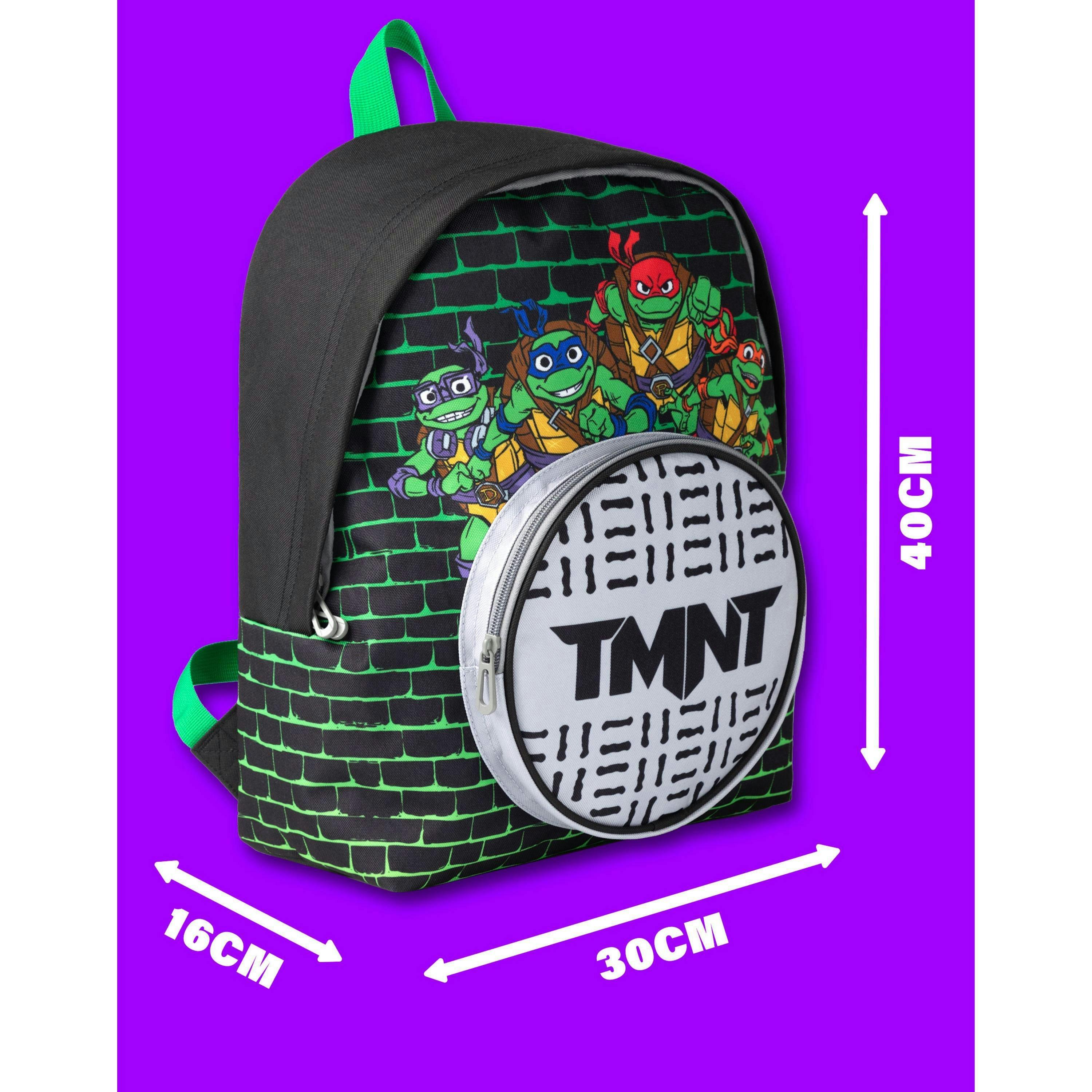 Teenage Mutant Ninja Turtles Unisex Kids Black Sewers Pocket Backpack (One Size) by Vanilla Underground , view 3 of 6