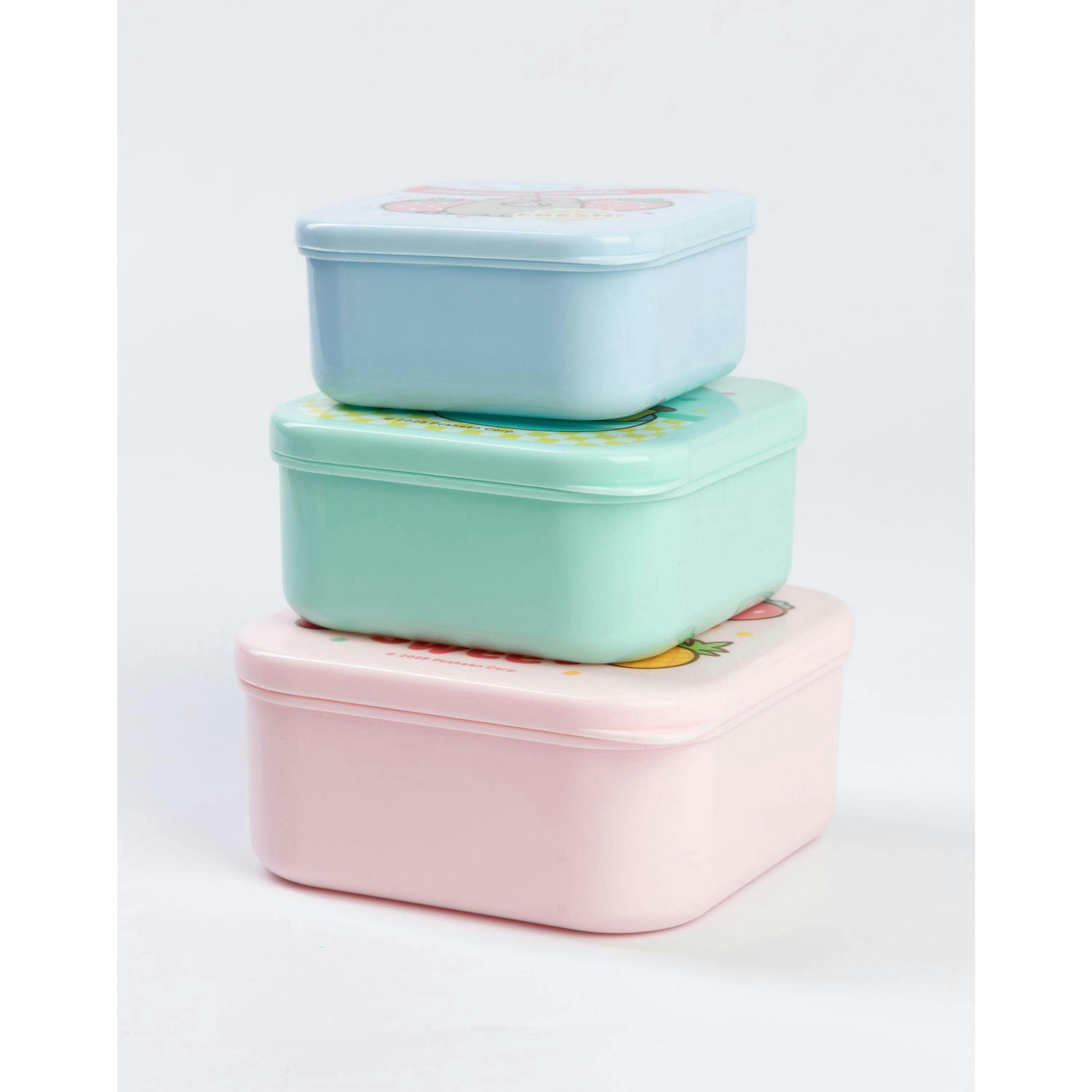 Pusheen Womens Multicoloured Fresh Fruits 3 Piece Snack Pot Set (One Size) by Vanilla Underground , view 3 of 6