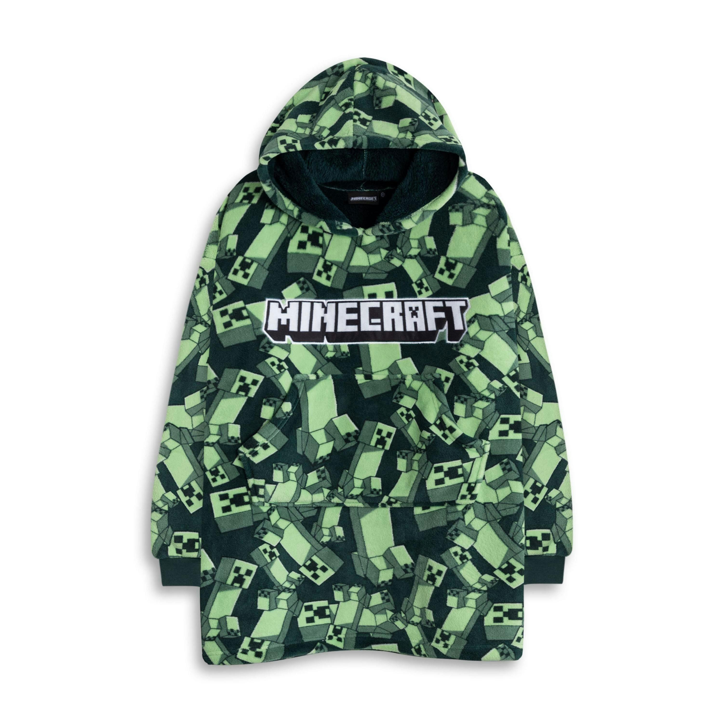 Minecraft Boys Green Creeper Blanket Hoodie (One Size) by Vanilla Underground , view 1 of 6