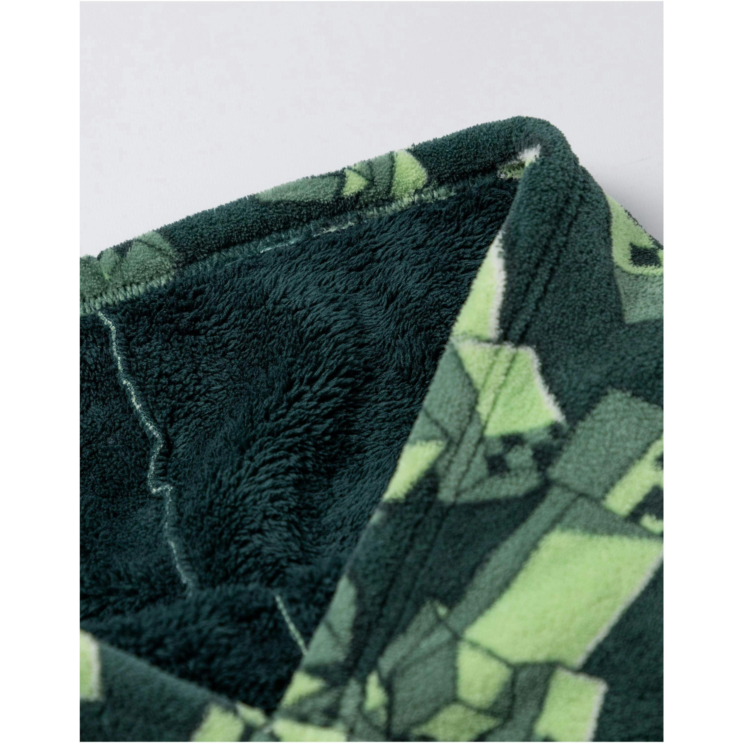 Minecraft Boys Green Creeper Blanket Hoodie (One Size) by Vanilla Underground , view 3 of 6