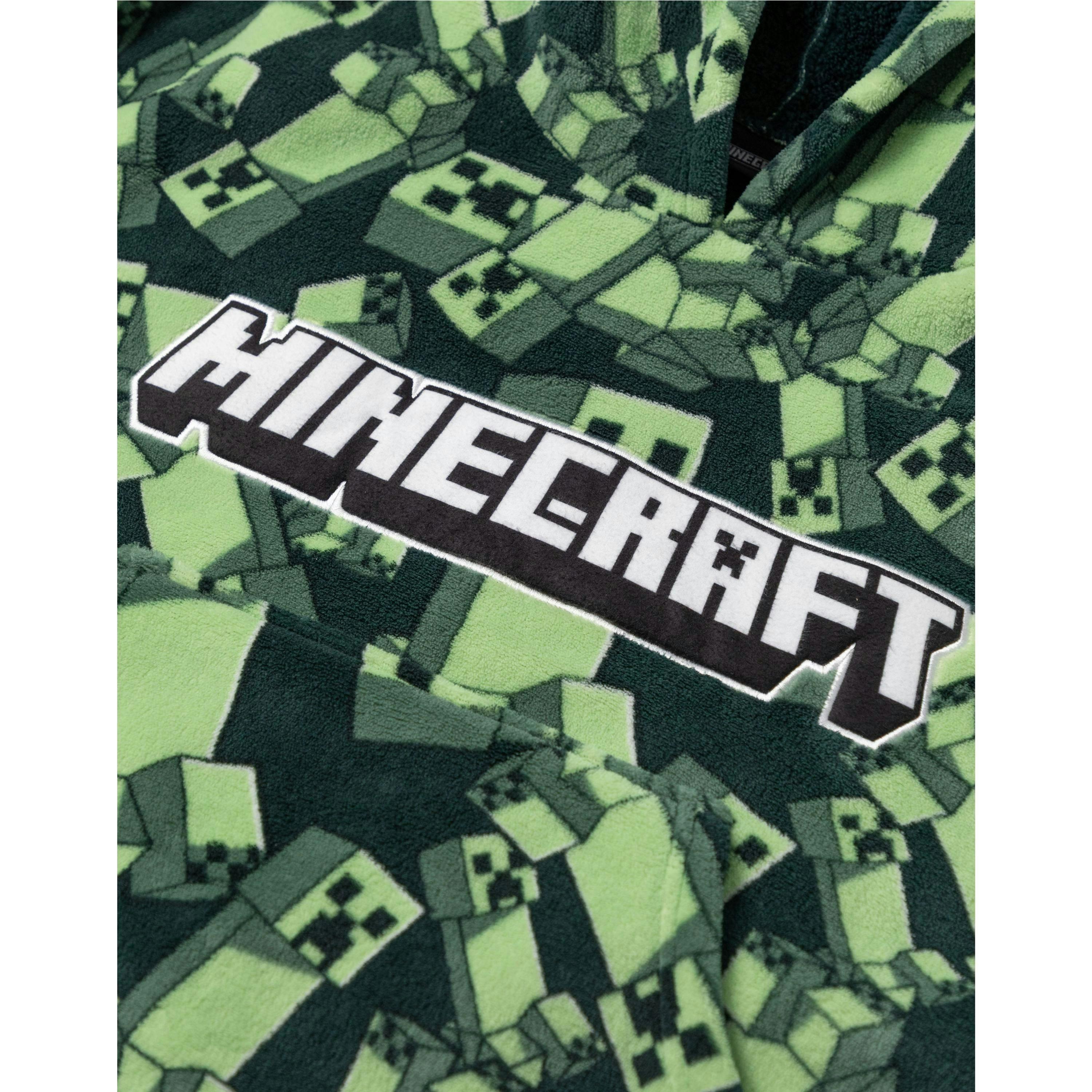 Minecraft Boys Green Creeper Blanket Hoodie (One Size) by Vanilla Underground , view 4 of 6
