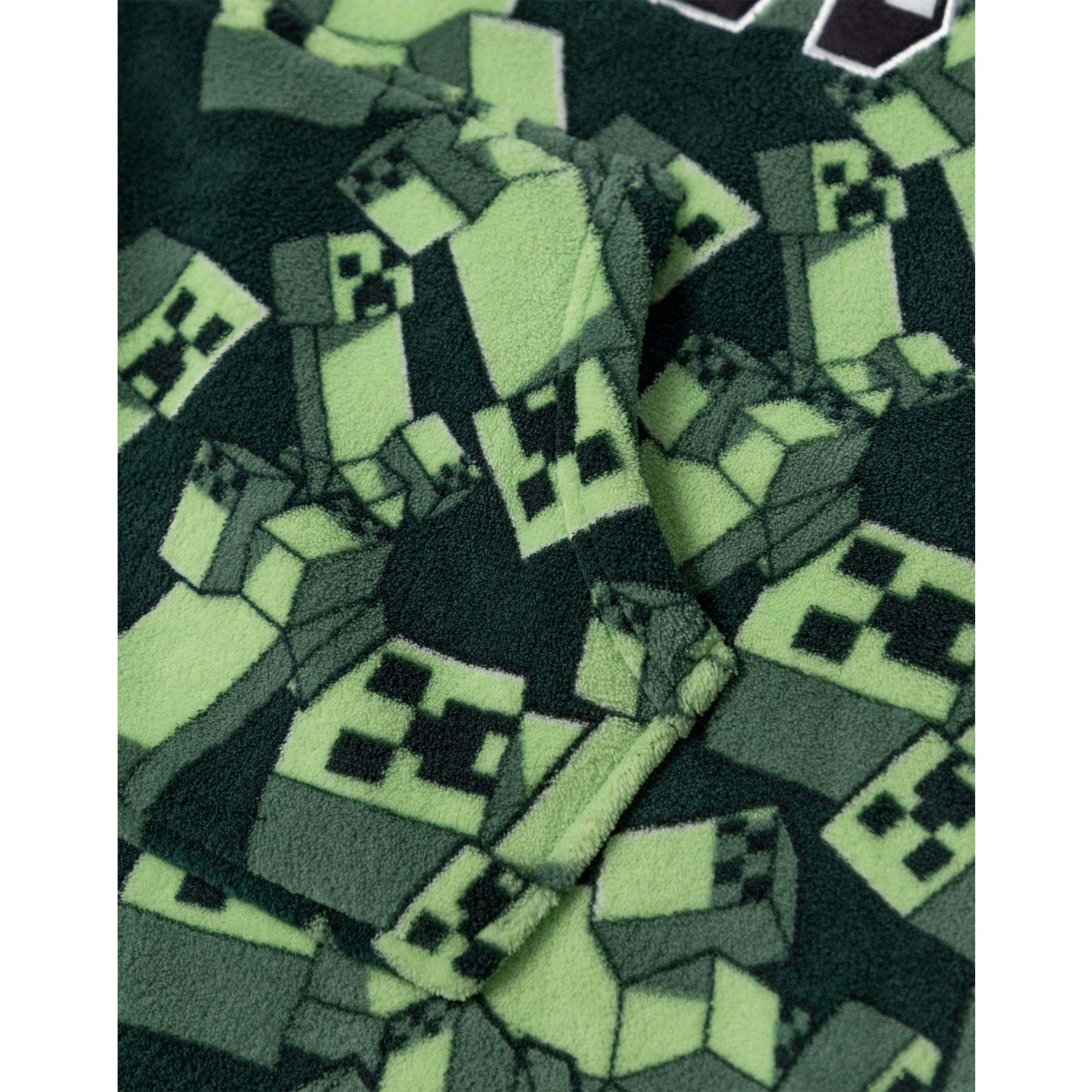 Minecraft Boys Green Creeper Blanket Hoodie (One Size) by Vanilla Underground , view 5 of 6