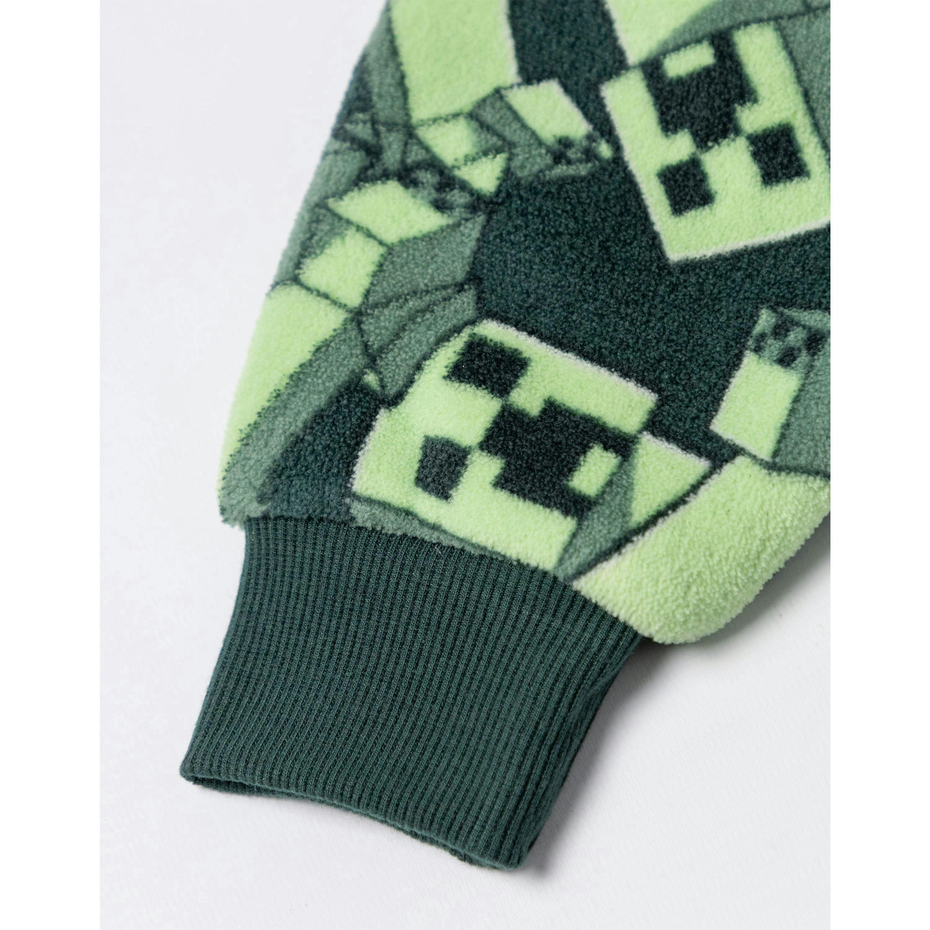 Minecraft Boys Green Creeper Blanket Hoodie (One Size) by Vanilla Underground , view 6 of 6