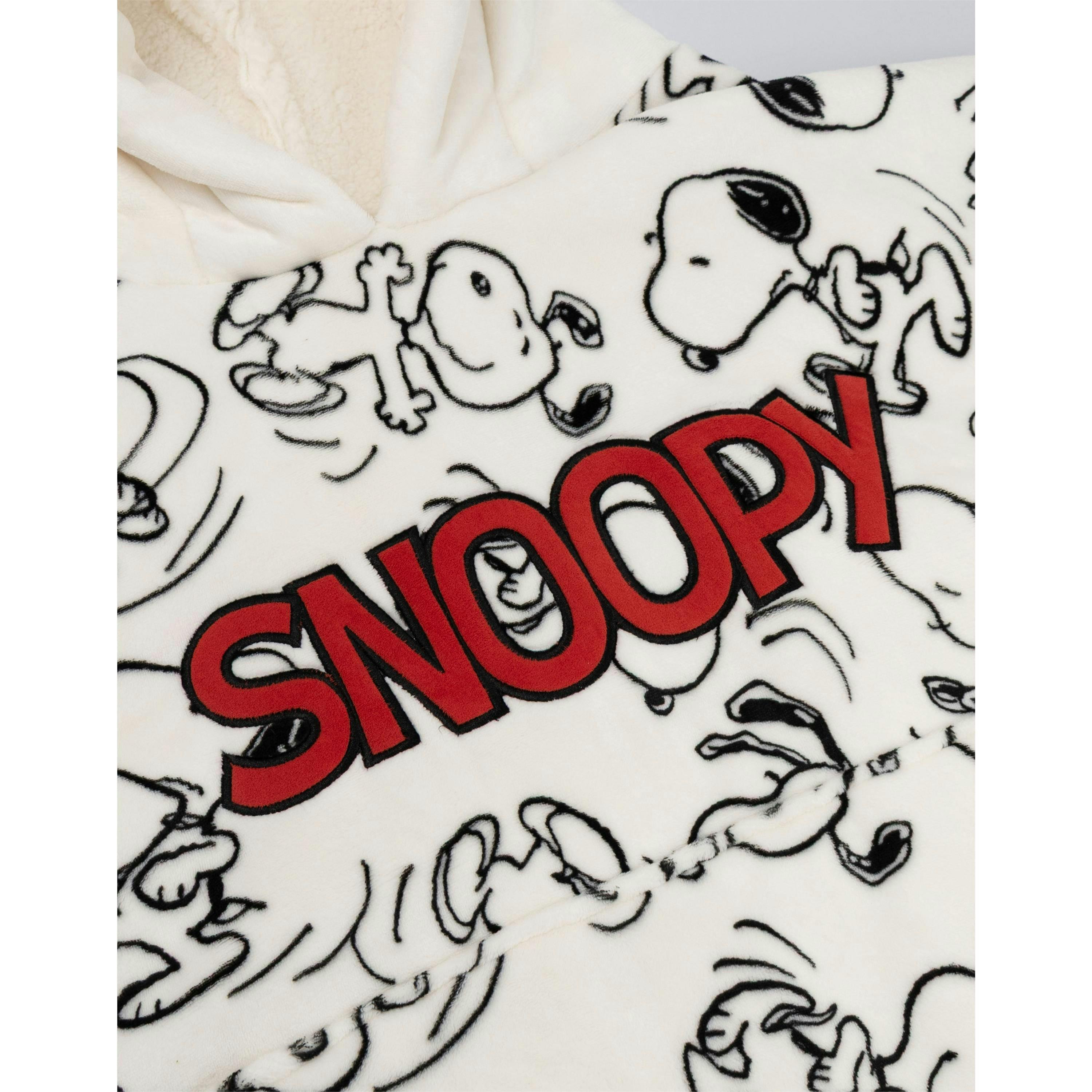 Peanuts Womens Off-White Snoopy Blanket Hoodie (One Size) by Vanilla Underground , view 3 of 6
