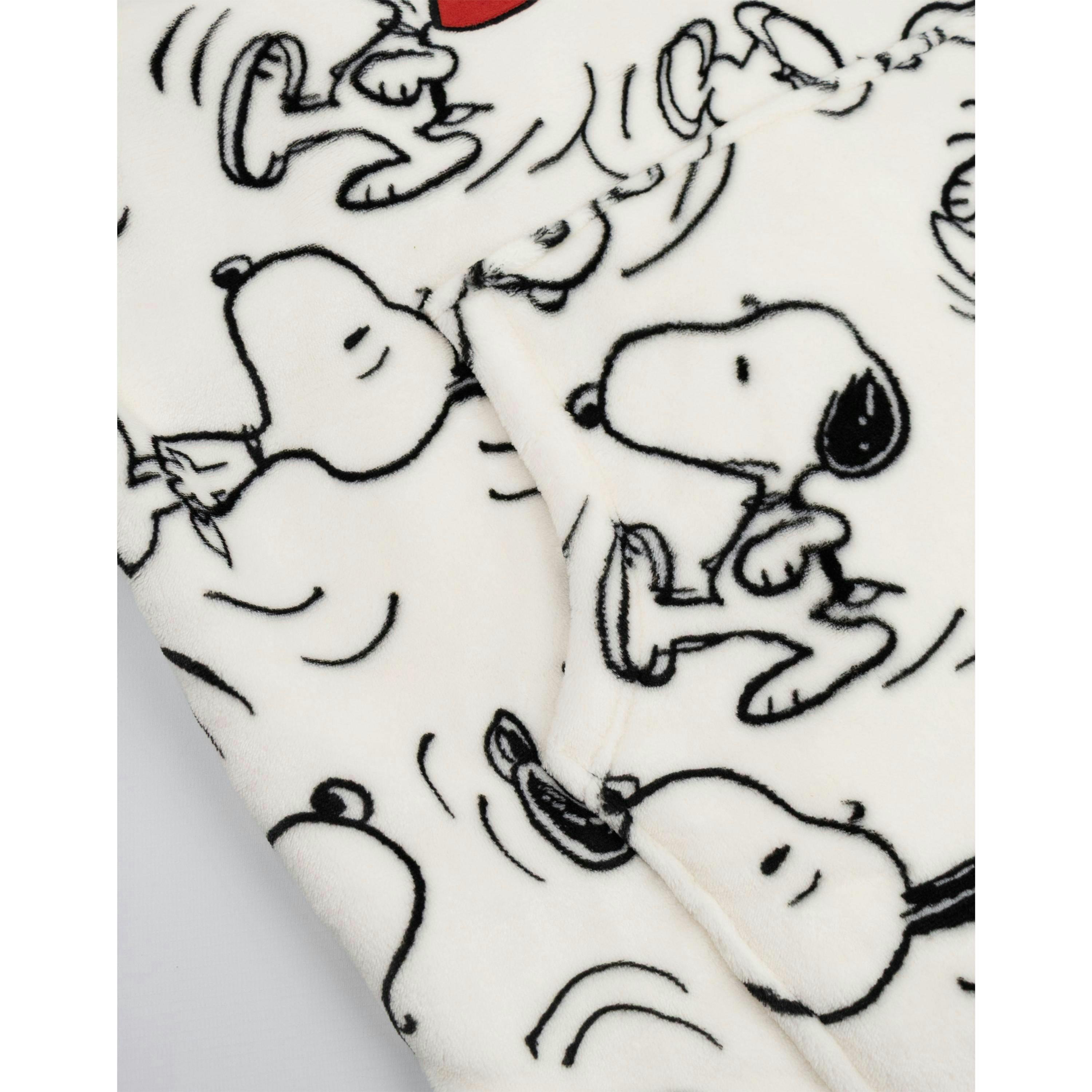 Peanuts Womens Off-White Snoopy Blanket Hoodie (One Size) by Vanilla Underground , view 4 of 6