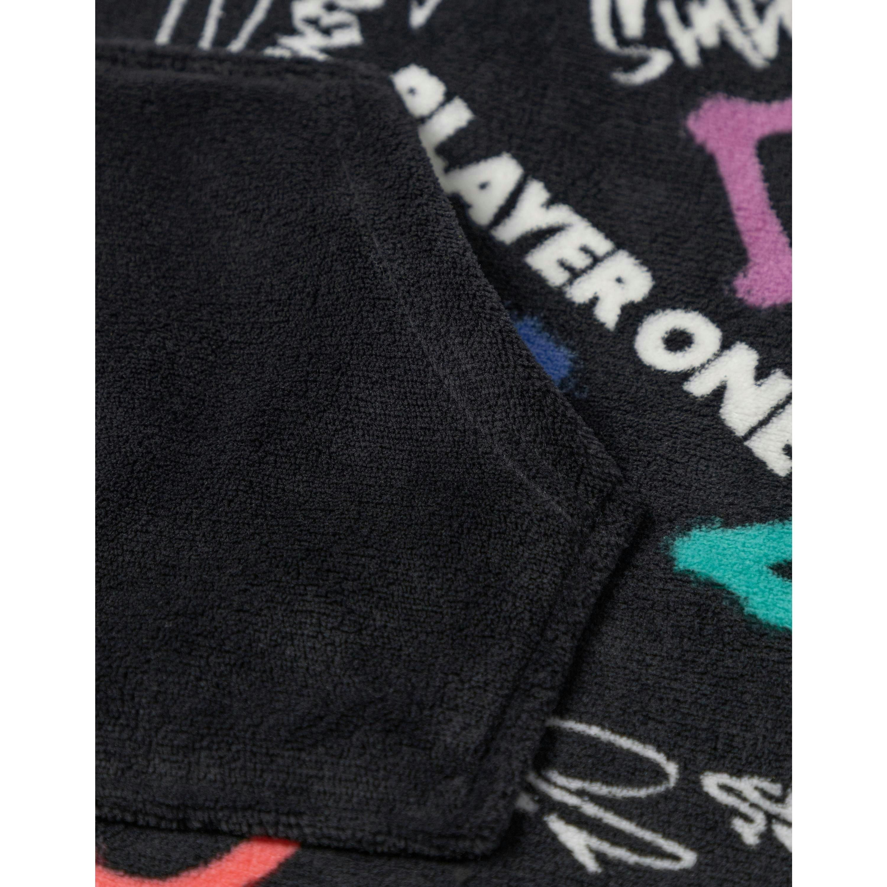 PlayStation Boys Black Logo Blanket Hoodie (One Size) by Vanilla Underground , view 5 of 6