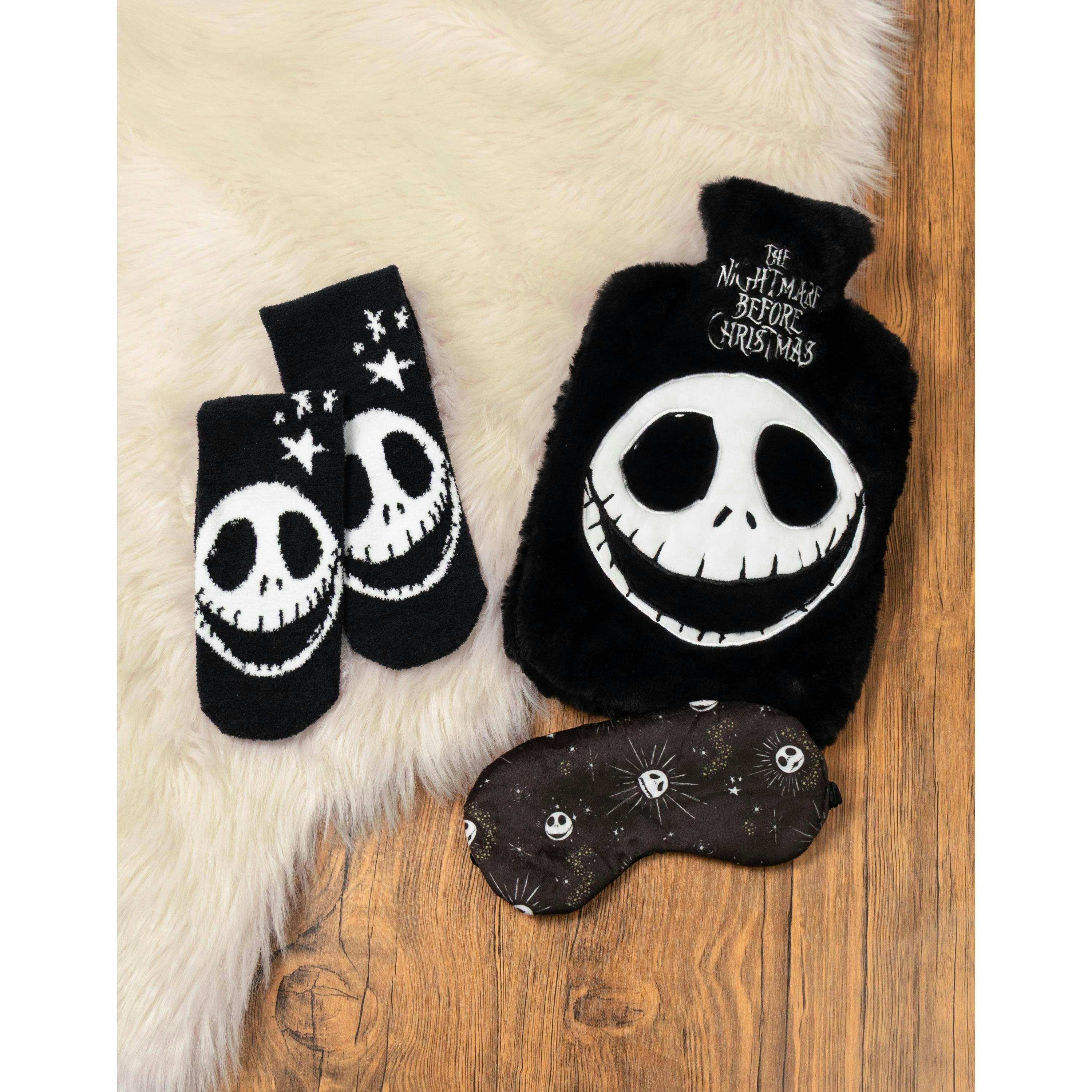 Disney Unisex Black NMBC Hot Water Bottle With Eye Mask and Socks (One Size) by Vanilla Underground , view 2 of 6