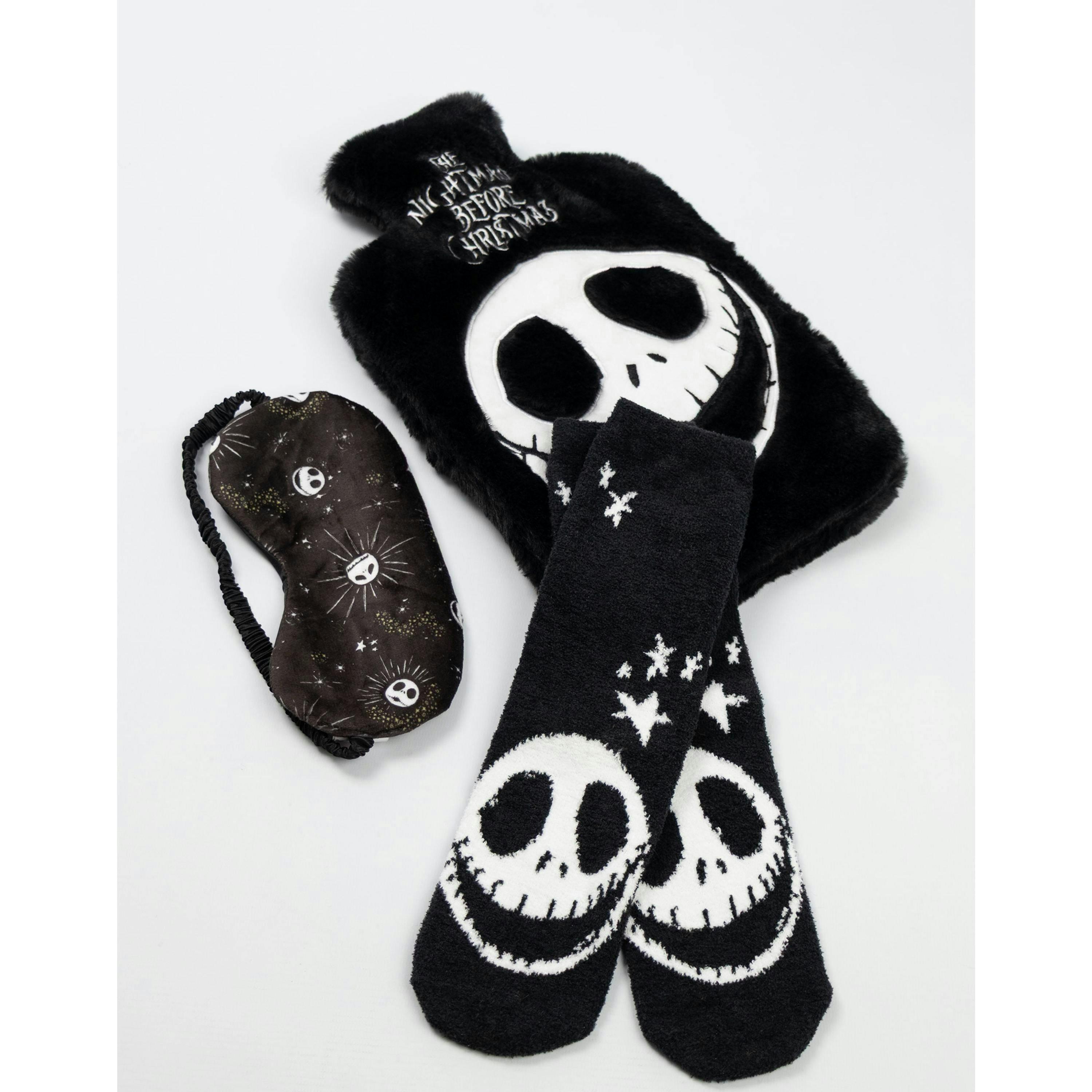 Disney Unisex Black NMBC Hot Water Bottle With Eye Mask and Socks (One Size) by Vanilla Underground , view 3 of 6