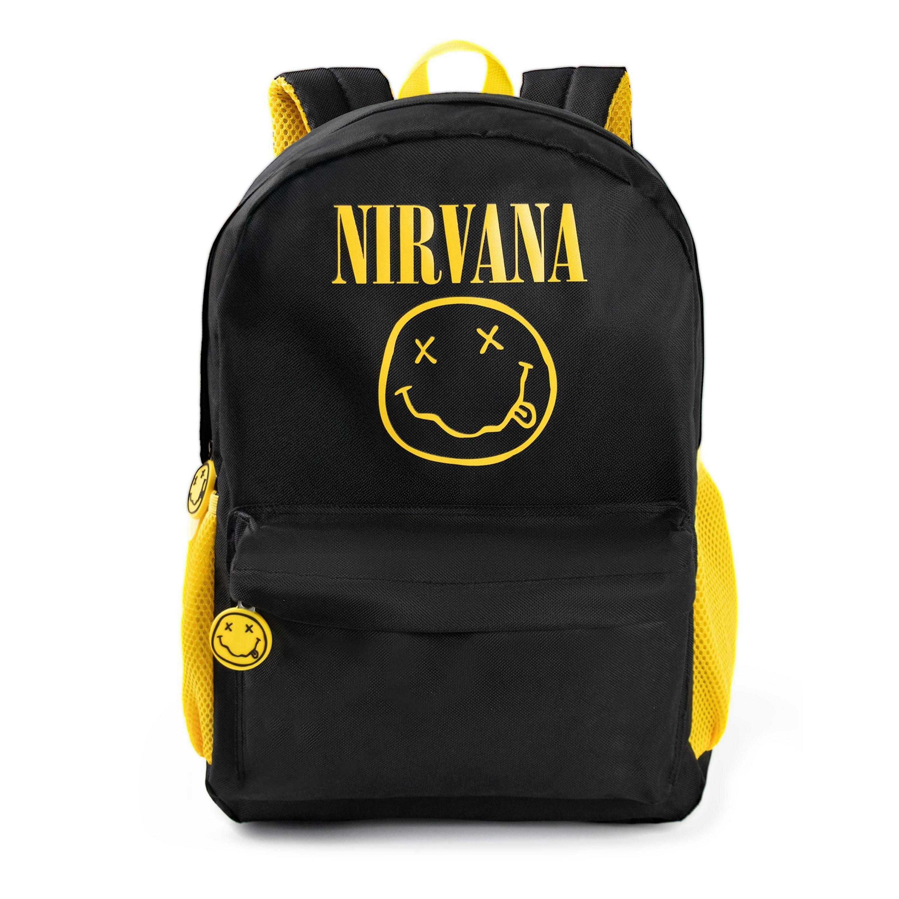 Nirvana Unisex Black Logo Backpack (One Size) by Vanilla Underground , view 1 of 6