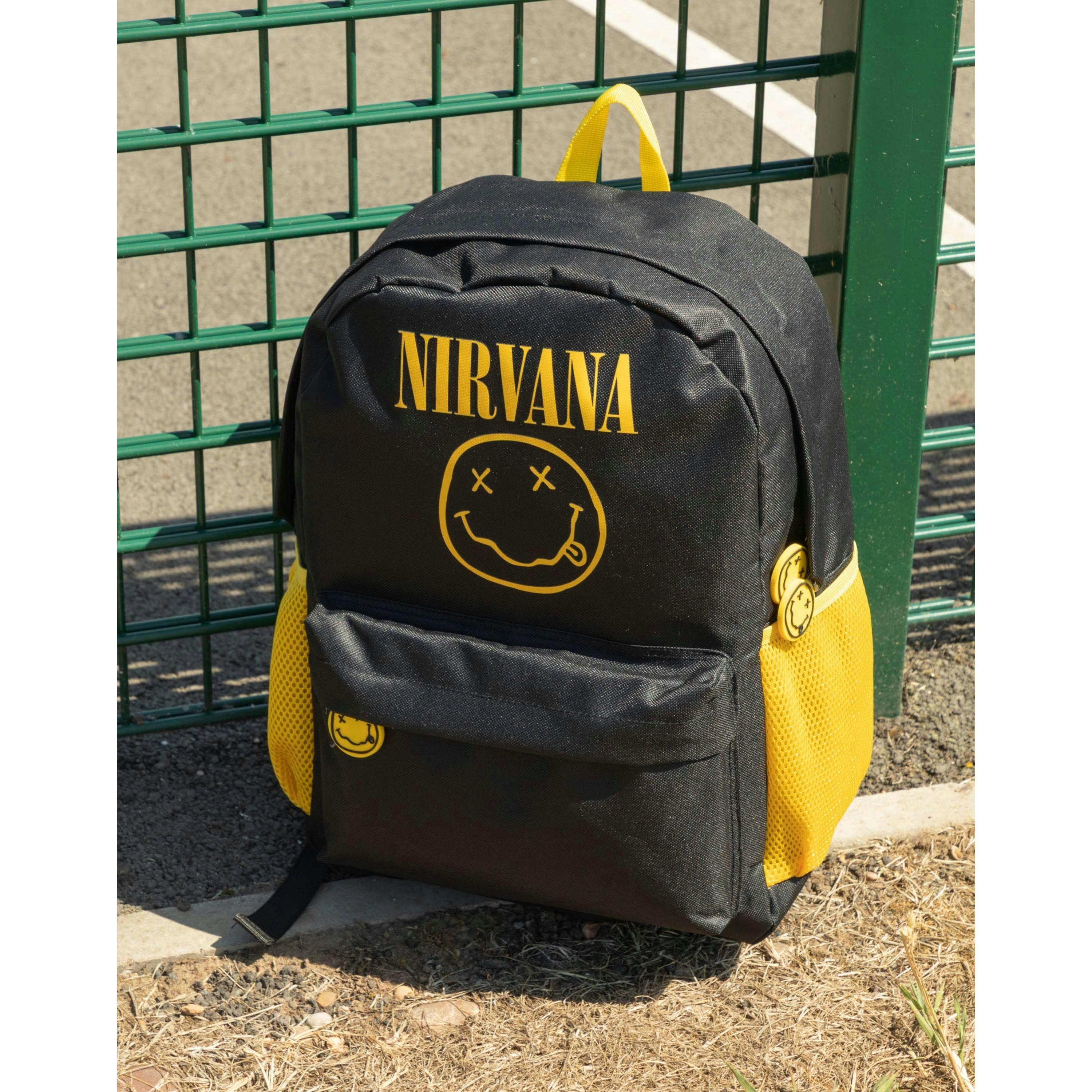 Nirvana Unisex Black Logo Backpack (One Size) by Vanilla Underground , view 3 of 6