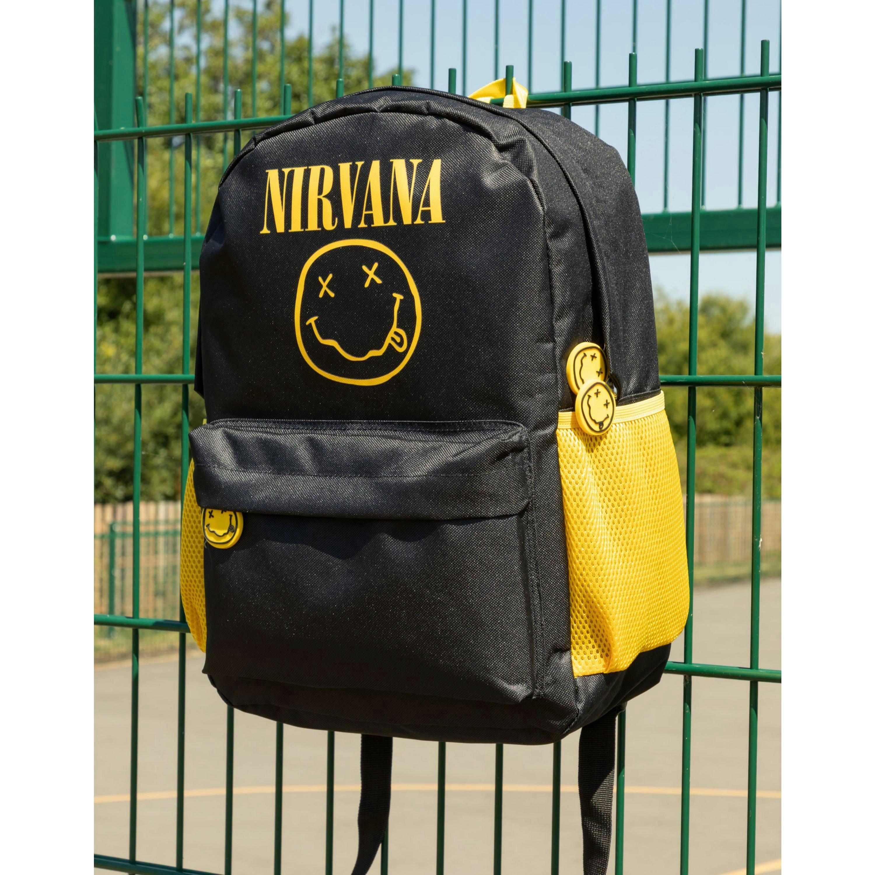 Nirvana Unisex Black Logo Backpack (One Size) by Vanilla Underground , view 4 of 6