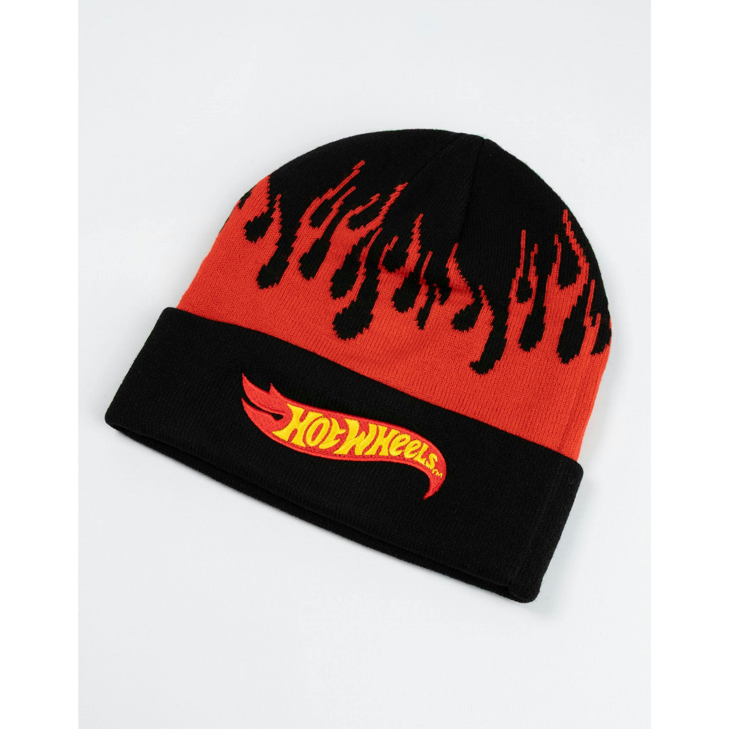 Hot Wheels Unisex Black Character Beanie Hat (One Size) by Vanilla Underground , view 3 of 6