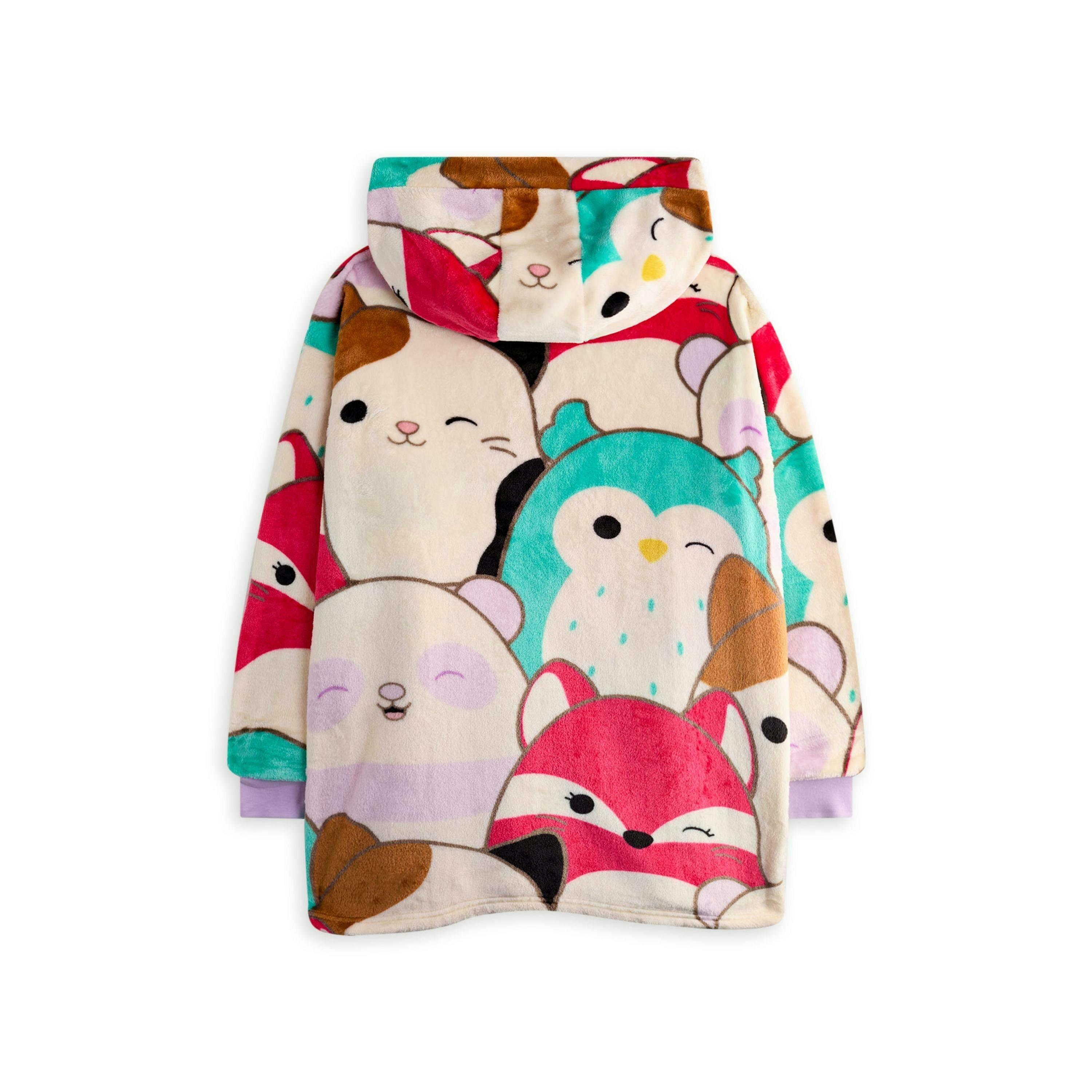 Squishmallows Girls Multicoloured Character AOP Blanket Hoodie (One Size) by Vanilla Underground , view 2 of 6