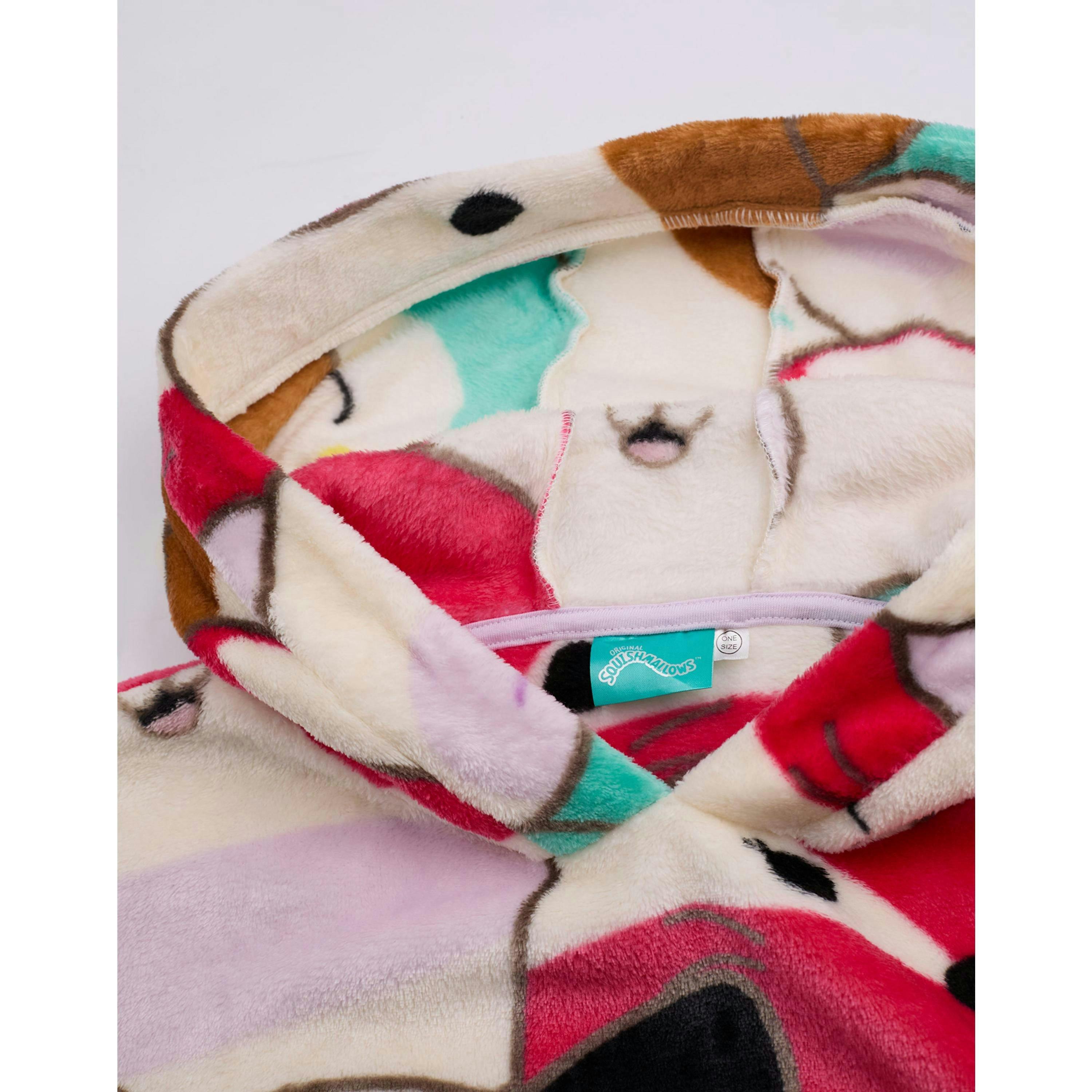 Squishmallows Girls Multicoloured Character AOP Blanket Hoodie (One Size) by Vanilla Underground , view 3 of 6