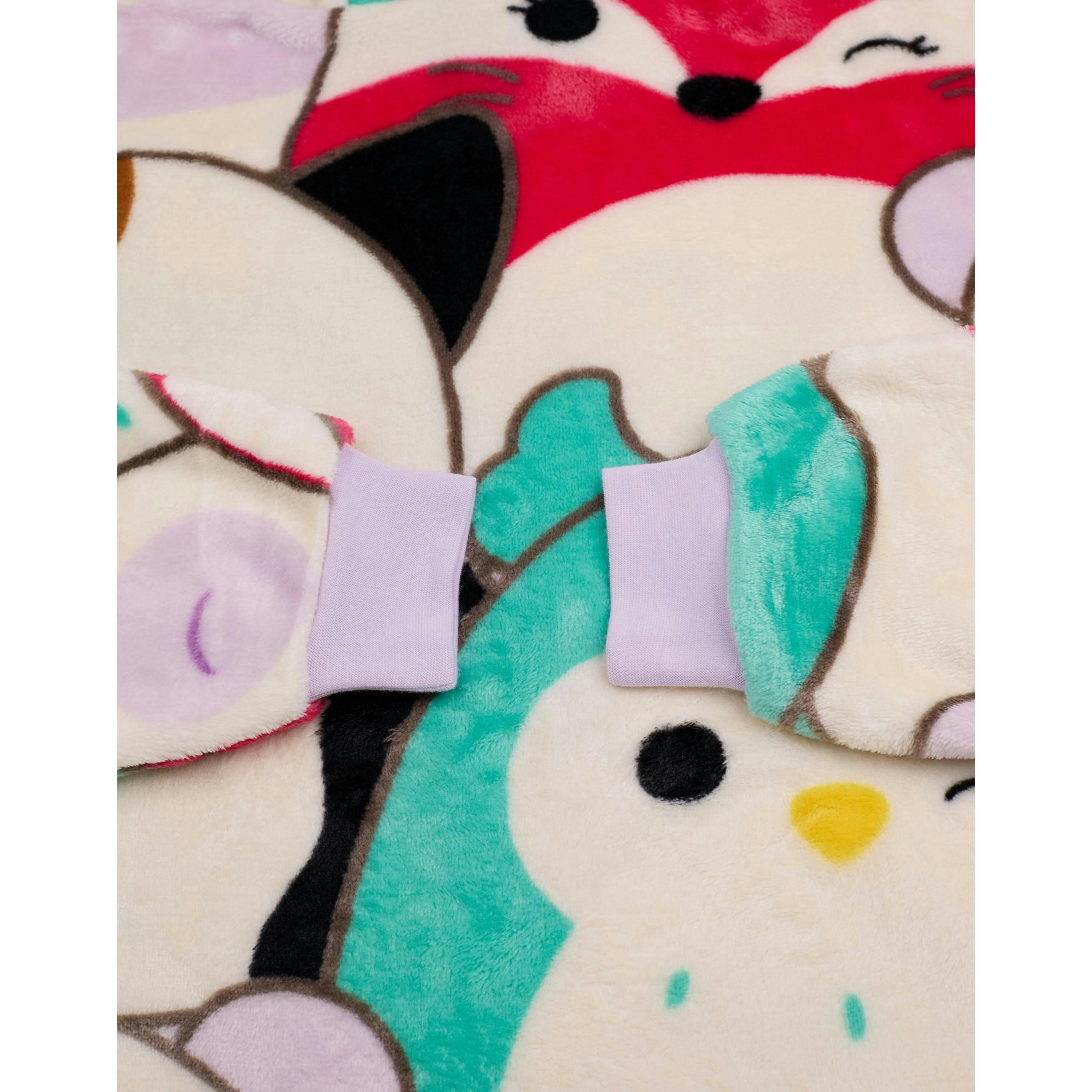 Squishmallows Girls Multicoloured Character AOP Blanket Hoodie (One Size) by Vanilla Underground , view 5 of 6