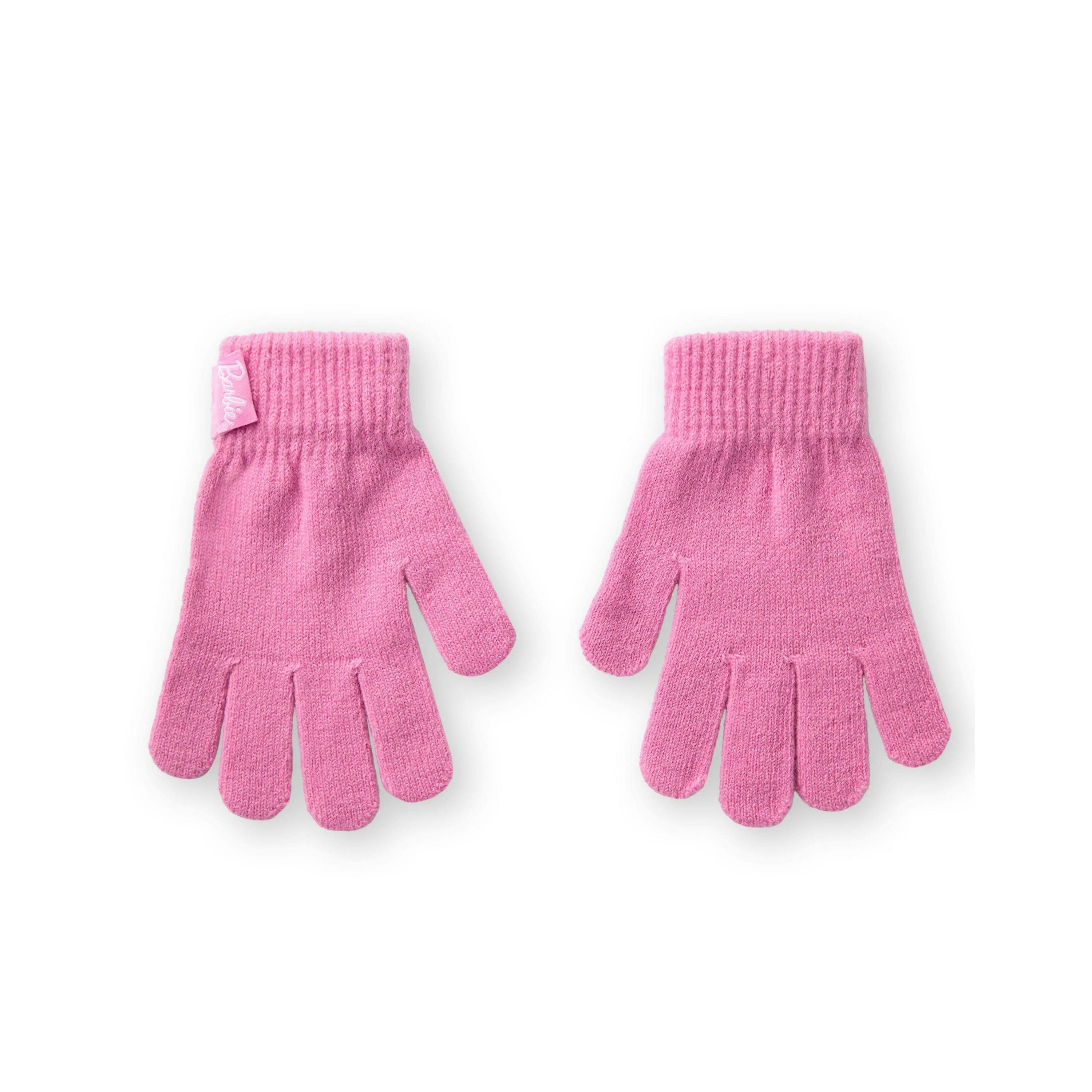 Barbie Girls Pink Fair Isle Beanie and Gloves Set (One Size) by Vanilla Underground , view 2 of 6