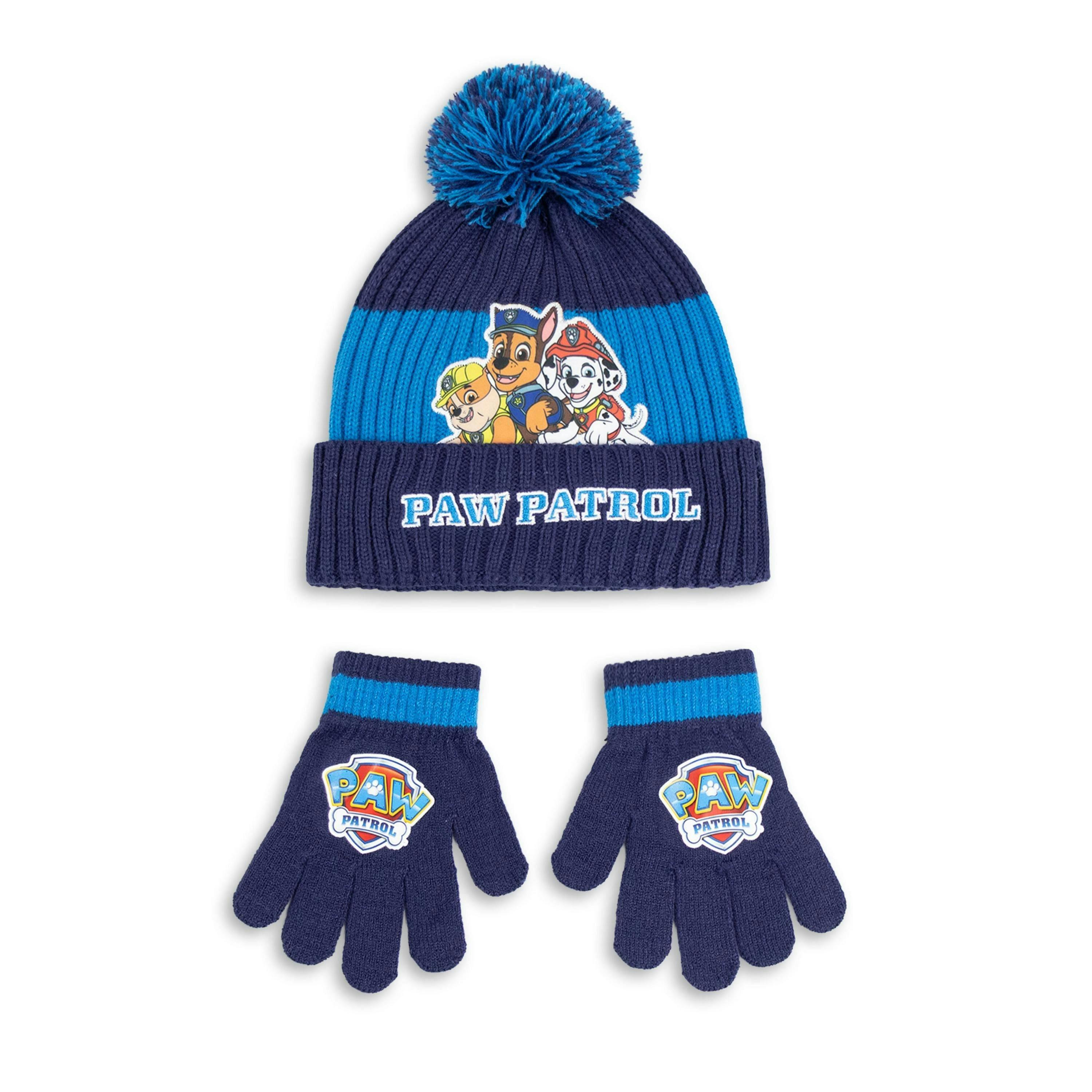 Paw Patrol Boys Blue Team Pose Beanie and Gloves Set (One Size) by Vanilla Underground , view 1 of 6