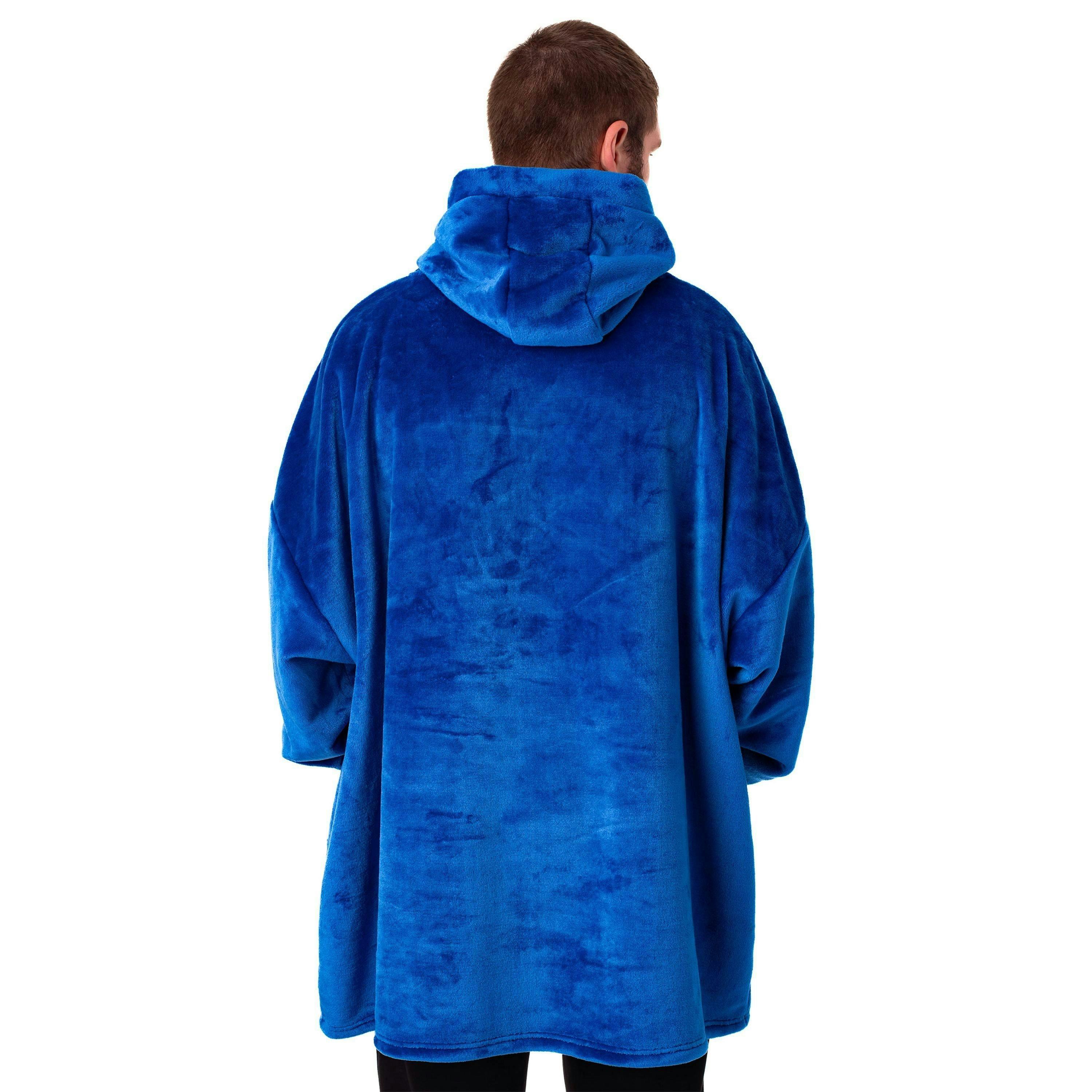 England Mens Blue Logo Blanket Hoodie (One Size) by Vanilla Underground , view 2 of 4