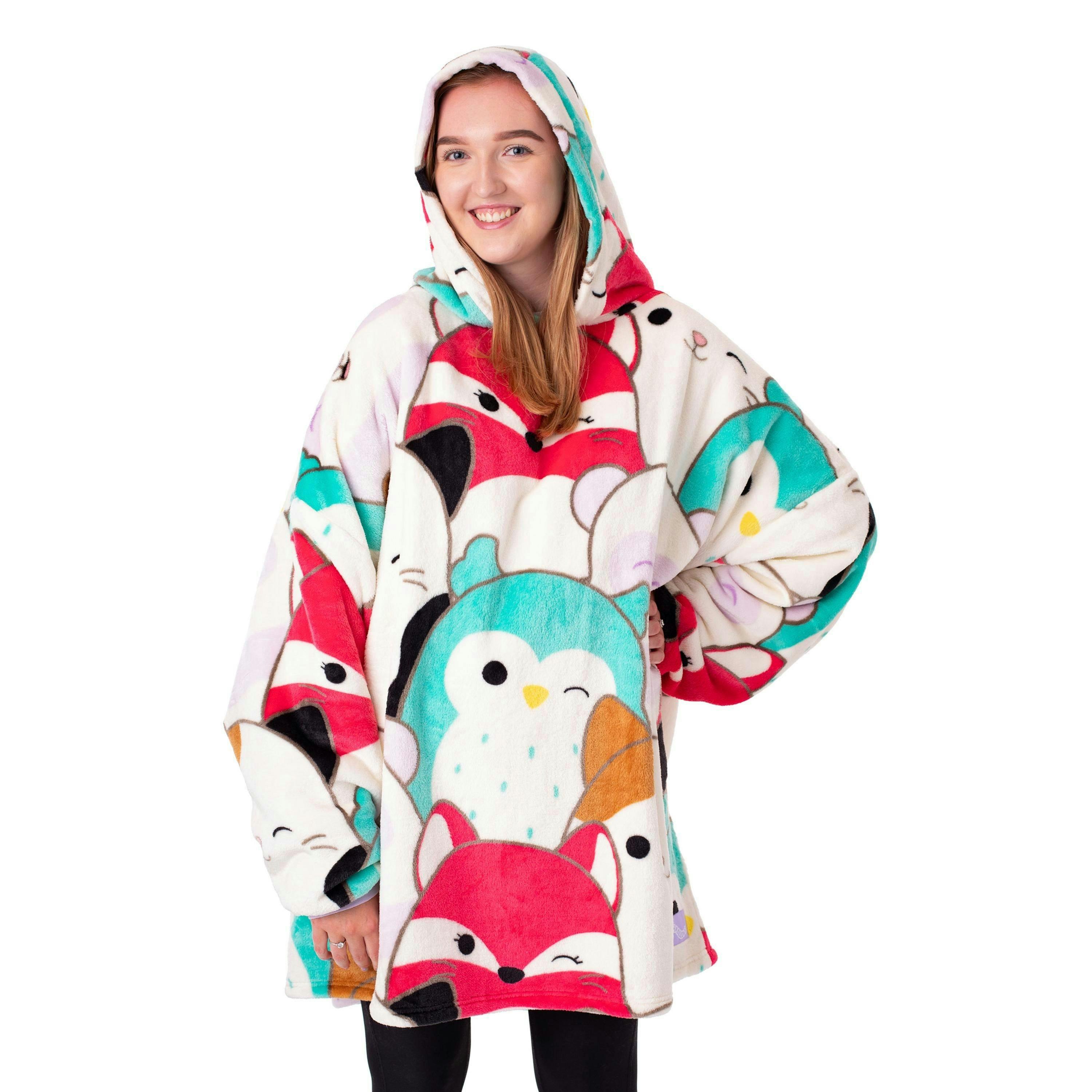 Squishmallows Womens Multicoloured Multi Character Blanket Hoodie (One Size) by Vanilla Underground , view 1 of 6