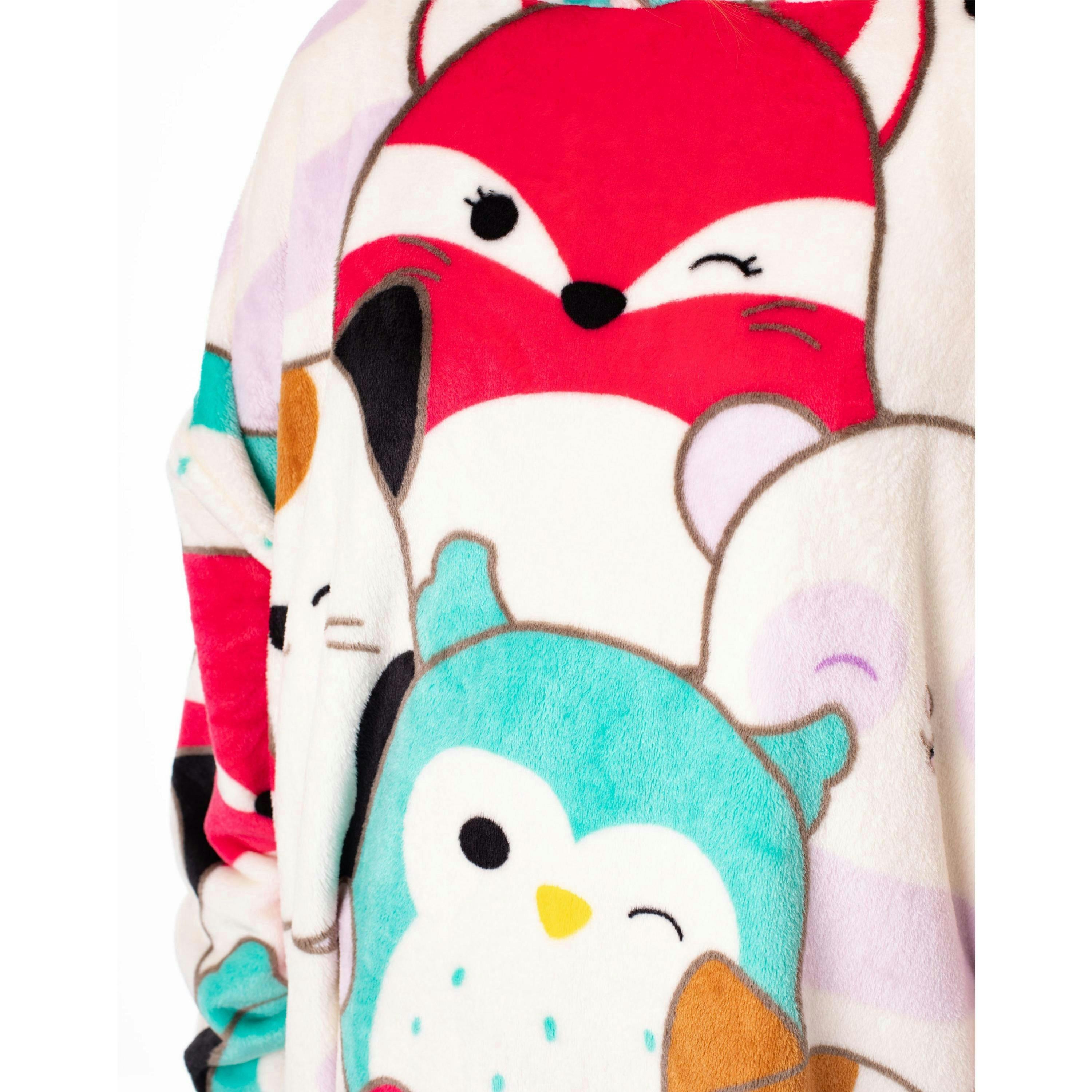 Squishmallows Womens Multicoloured Multi Character Blanket Hoodie (One Size) by Vanilla Underground , view 3 of 6