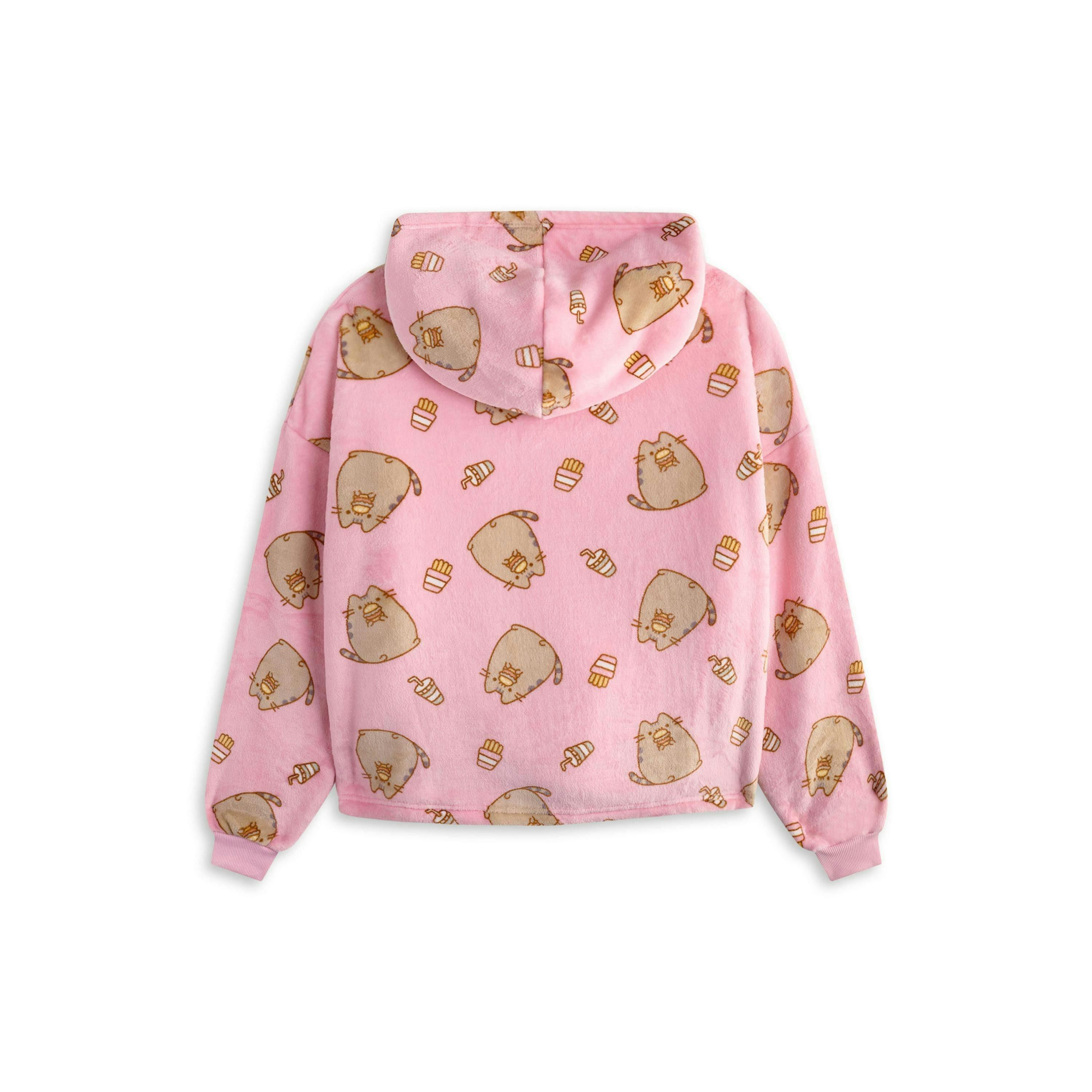 Pusheen Girls Pink Food AOP Blanket Hoodie (One Size) by Vanilla Underground , view 2 of 6