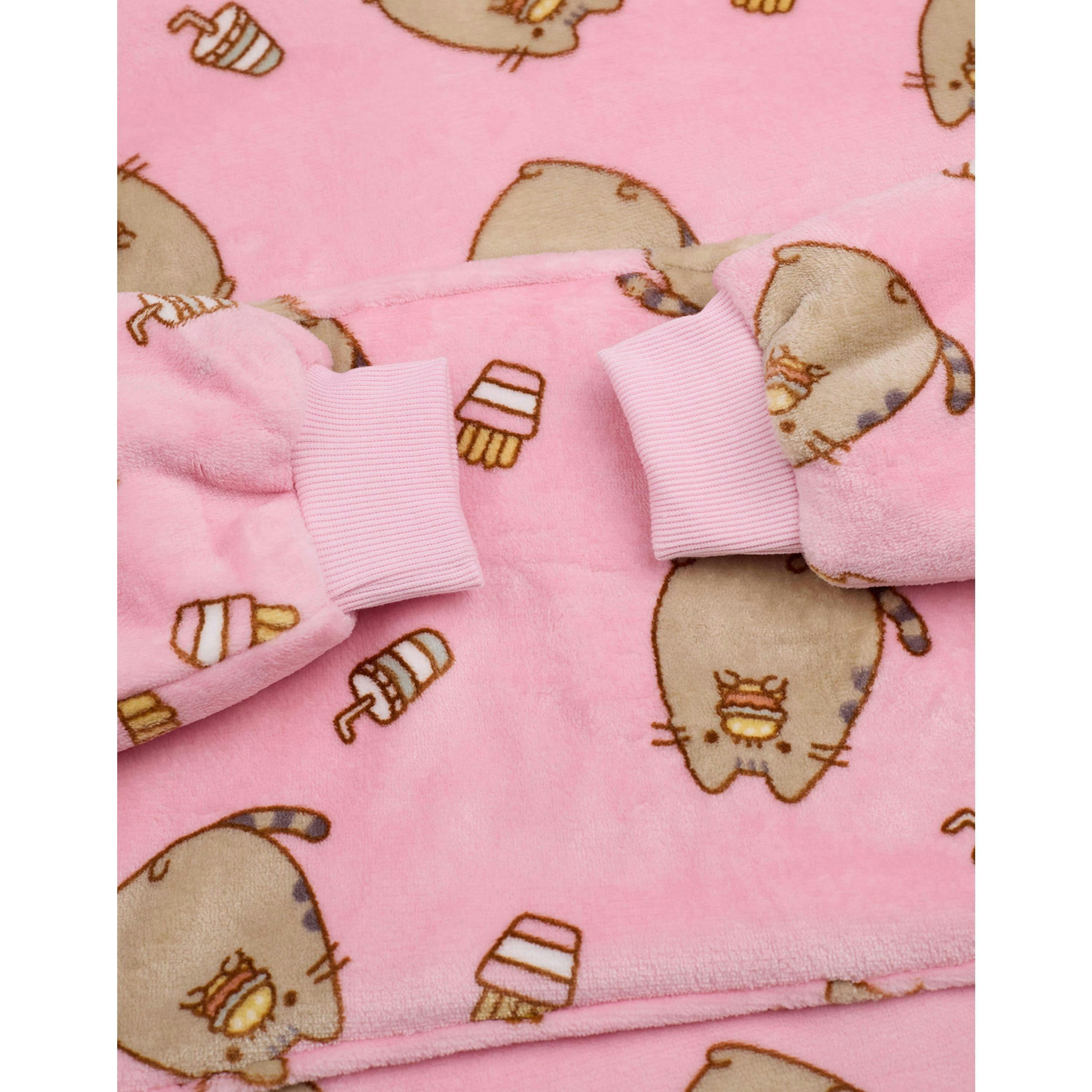 Pusheen Girls Pink Food AOP Blanket Hoodie (One Size) by Vanilla Underground , view 6 of 6