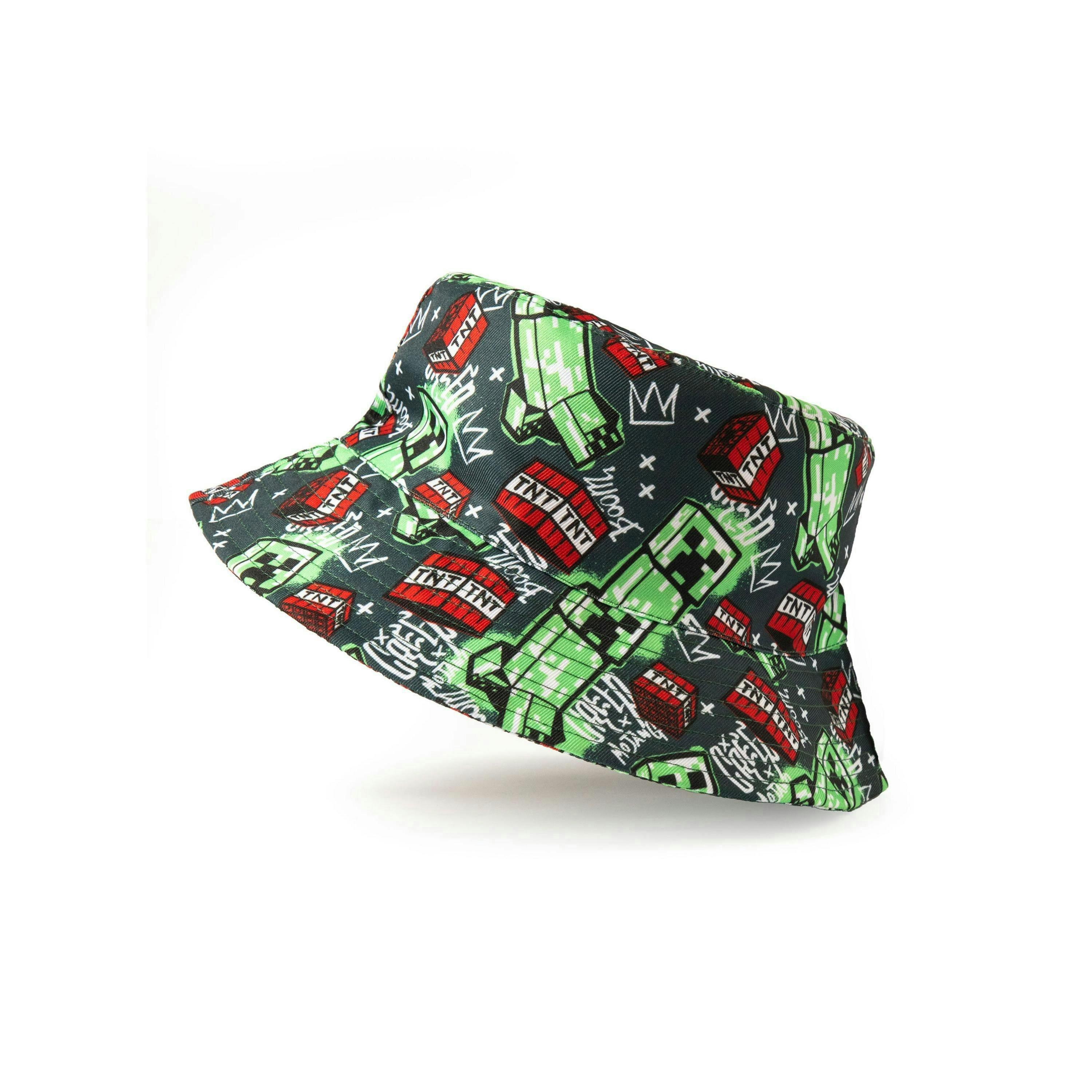 Minecraft Unisex Kids Multicoloured Creeper Bucket Hat (One Size) by Vanilla Underground , view 1 of 6