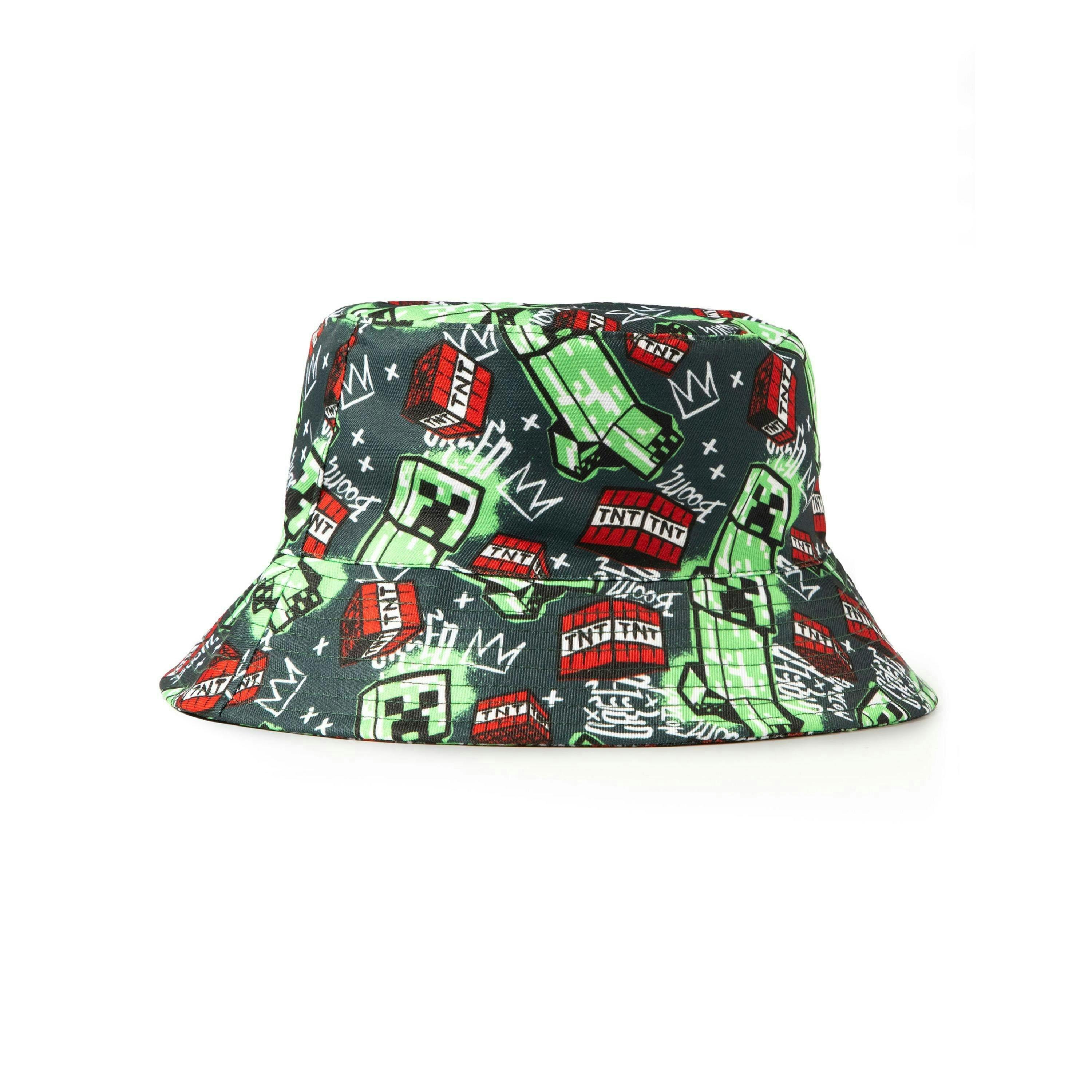 Minecraft Unisex Kids Multicoloured Creeper Bucket Hat (One Size) by Vanilla Underground , view 2 of 6