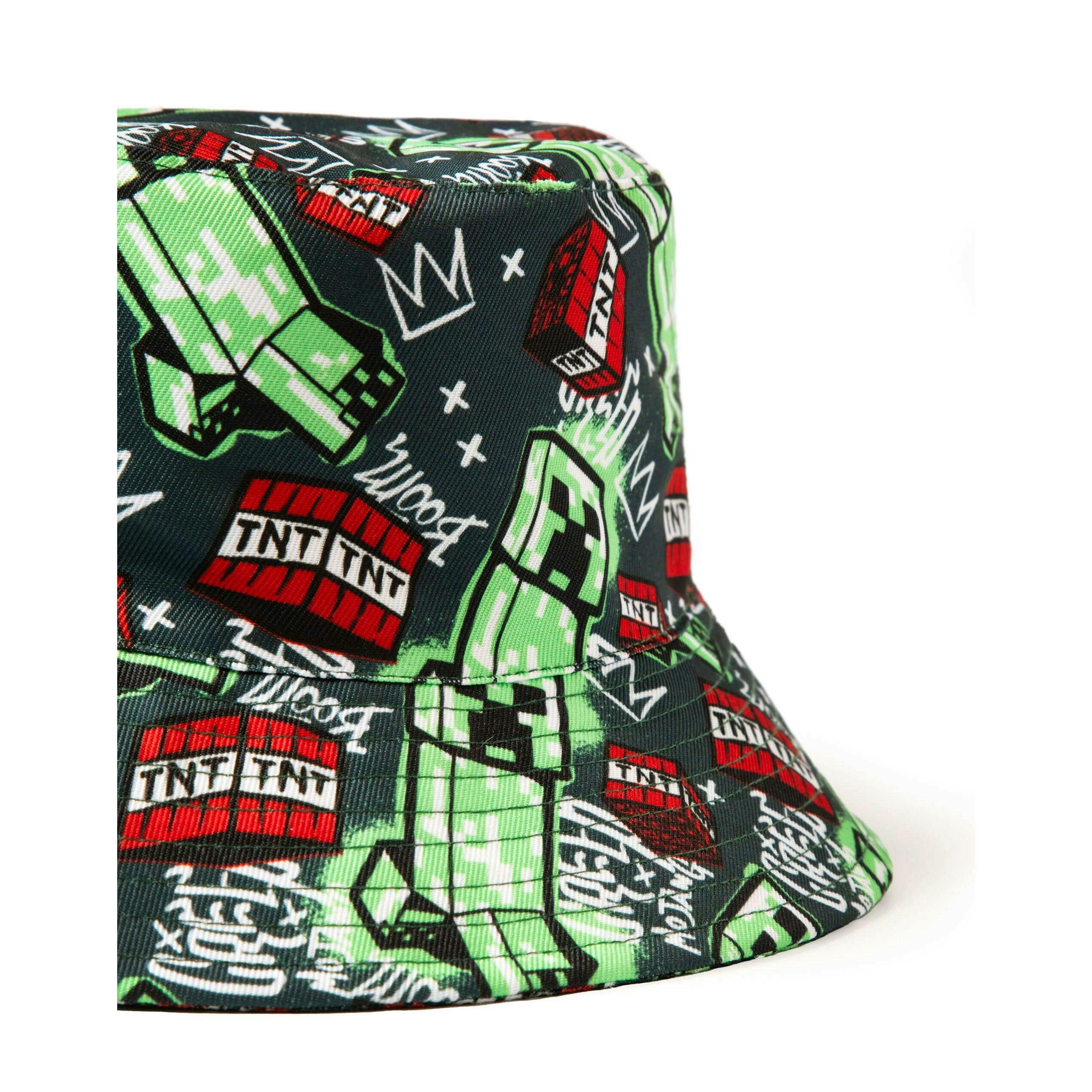 Minecraft Unisex Kids Multicoloured Creeper Bucket Hat (One Size) by Vanilla Underground , view 3 of 6
