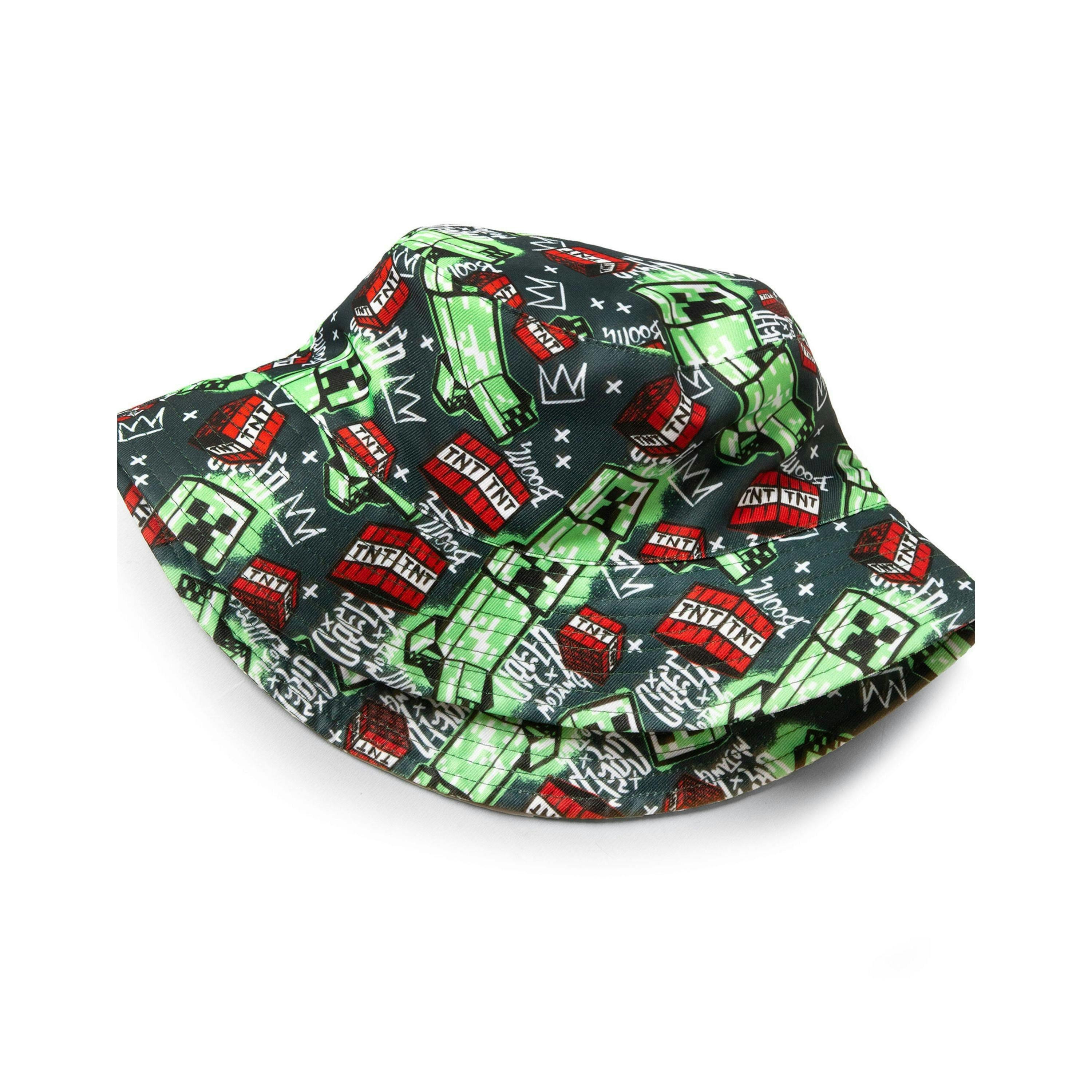 Minecraft Unisex Kids Multicoloured Creeper Bucket Hat (One Size) by Vanilla Underground , view 5 of 6