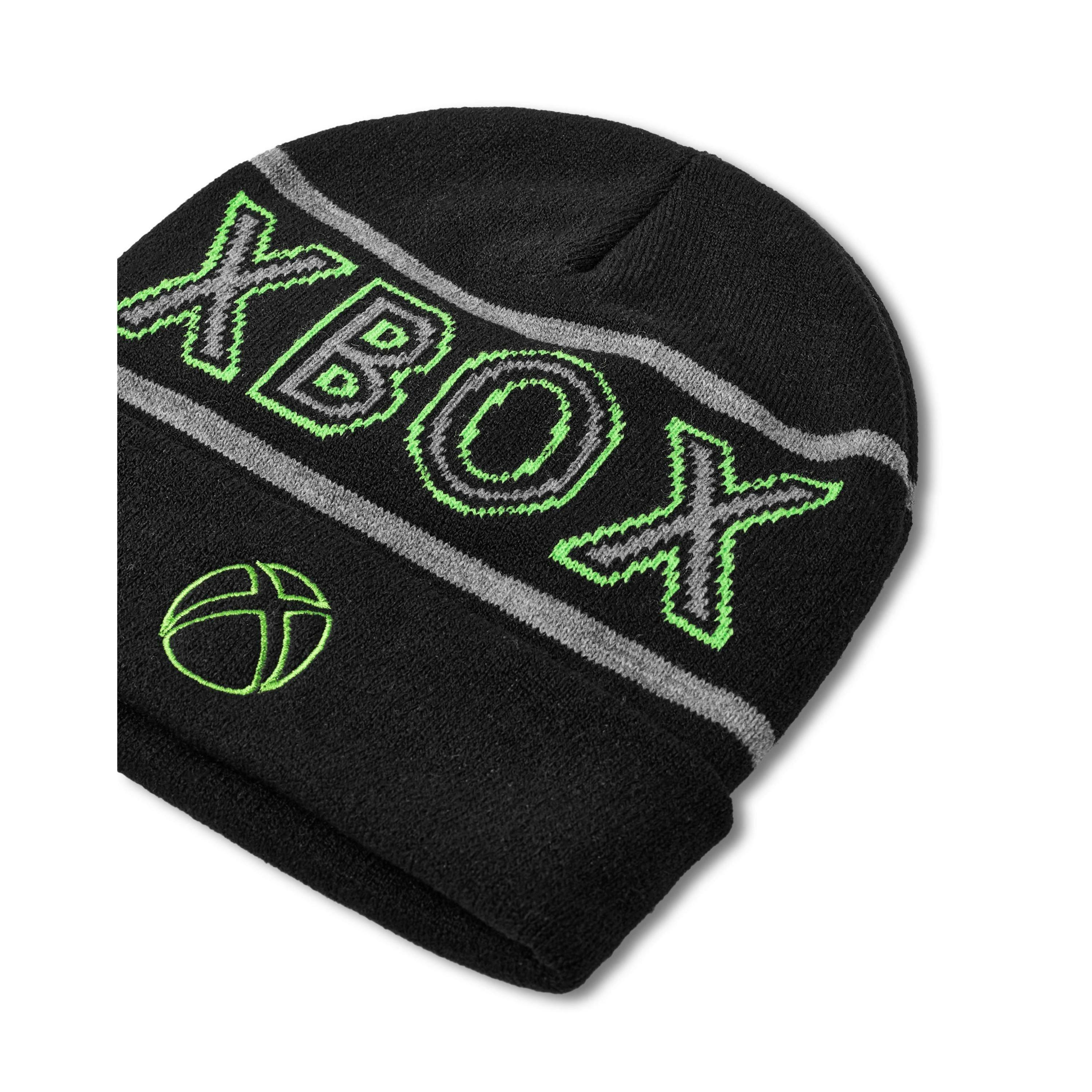 Xbox Boys Black Logo Beanie Hat (One Size) by Vanilla Underground , view 4 of 6