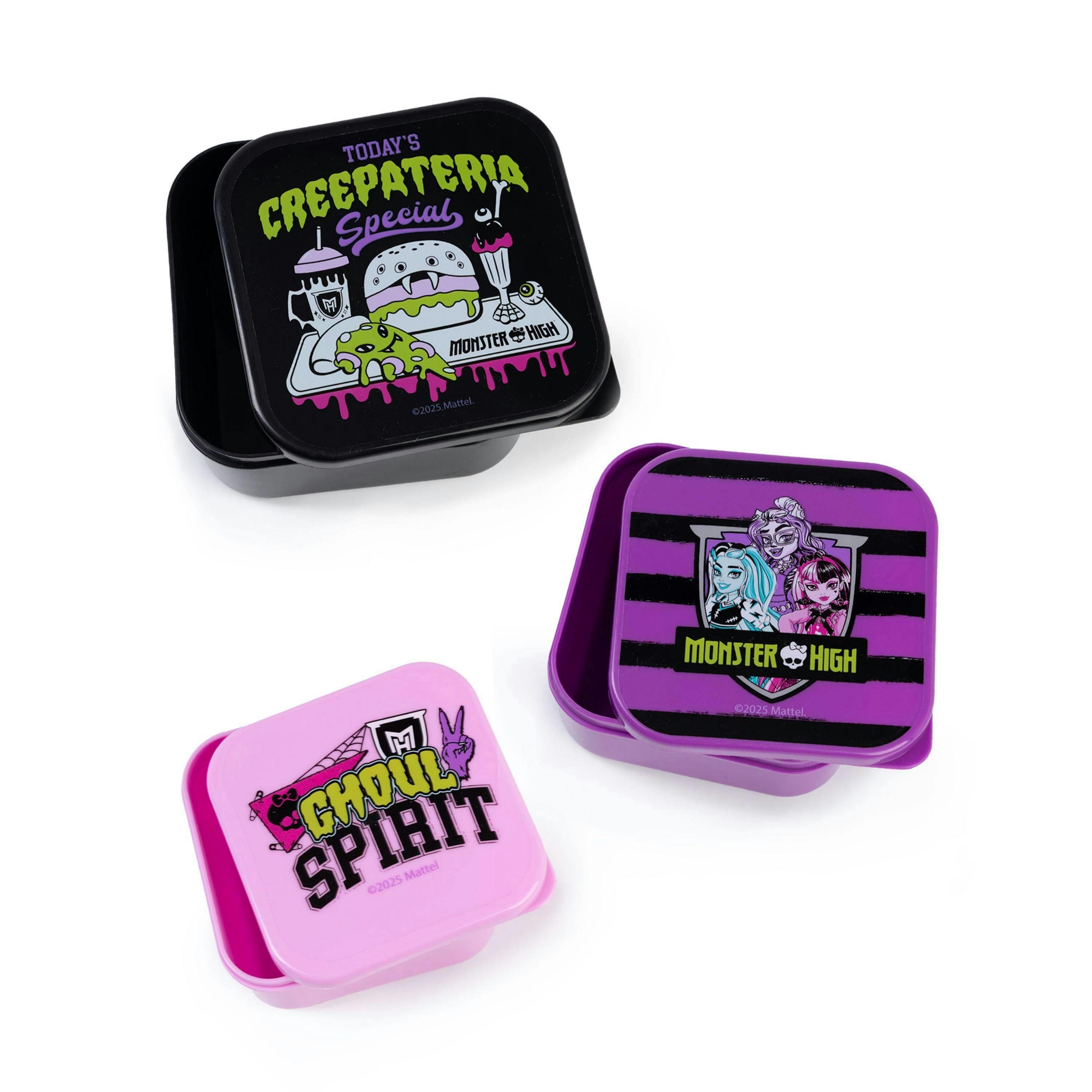 Monster High Womens Multicoloured Creepateria Special 3 Piece Snack Pot Set (One Size) by Vanilla Underground , view 1 of 6