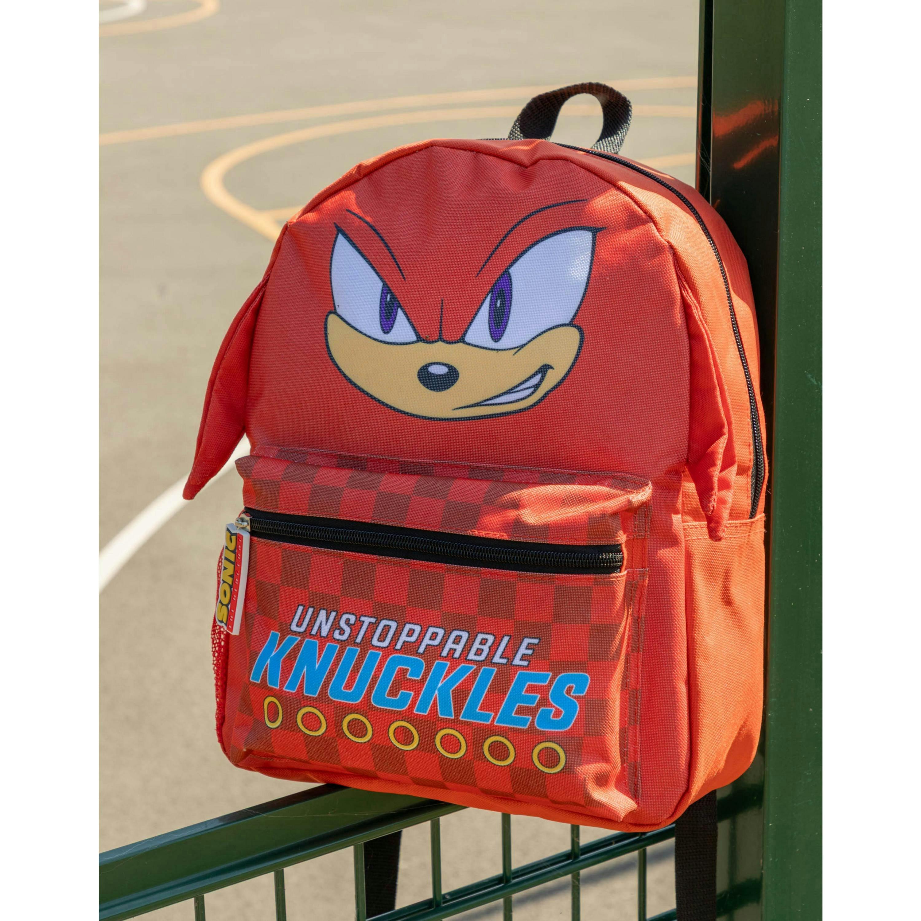 Sonic the Hedgehog Unisex Kids Red Knuckles Backpack (One Size) by Vanilla Underground , view 6 of 6