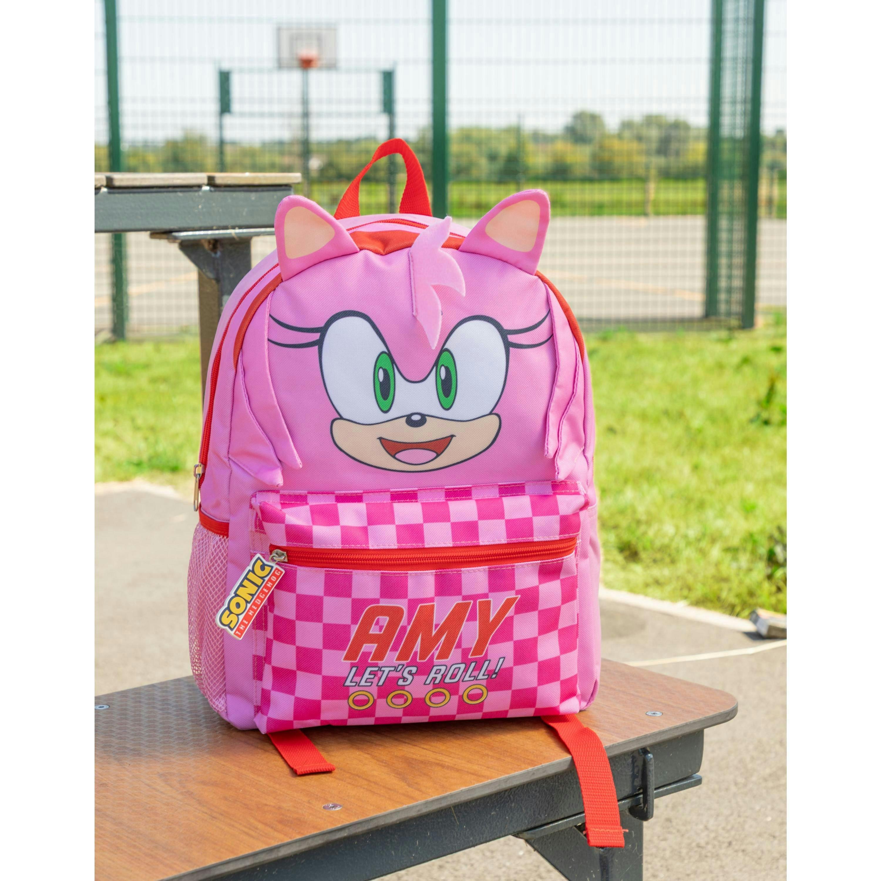 Sonic the Hedgehog Unisex Kids Pink Amy Backpack (One Size) by Vanilla Underground , view 4 of 6