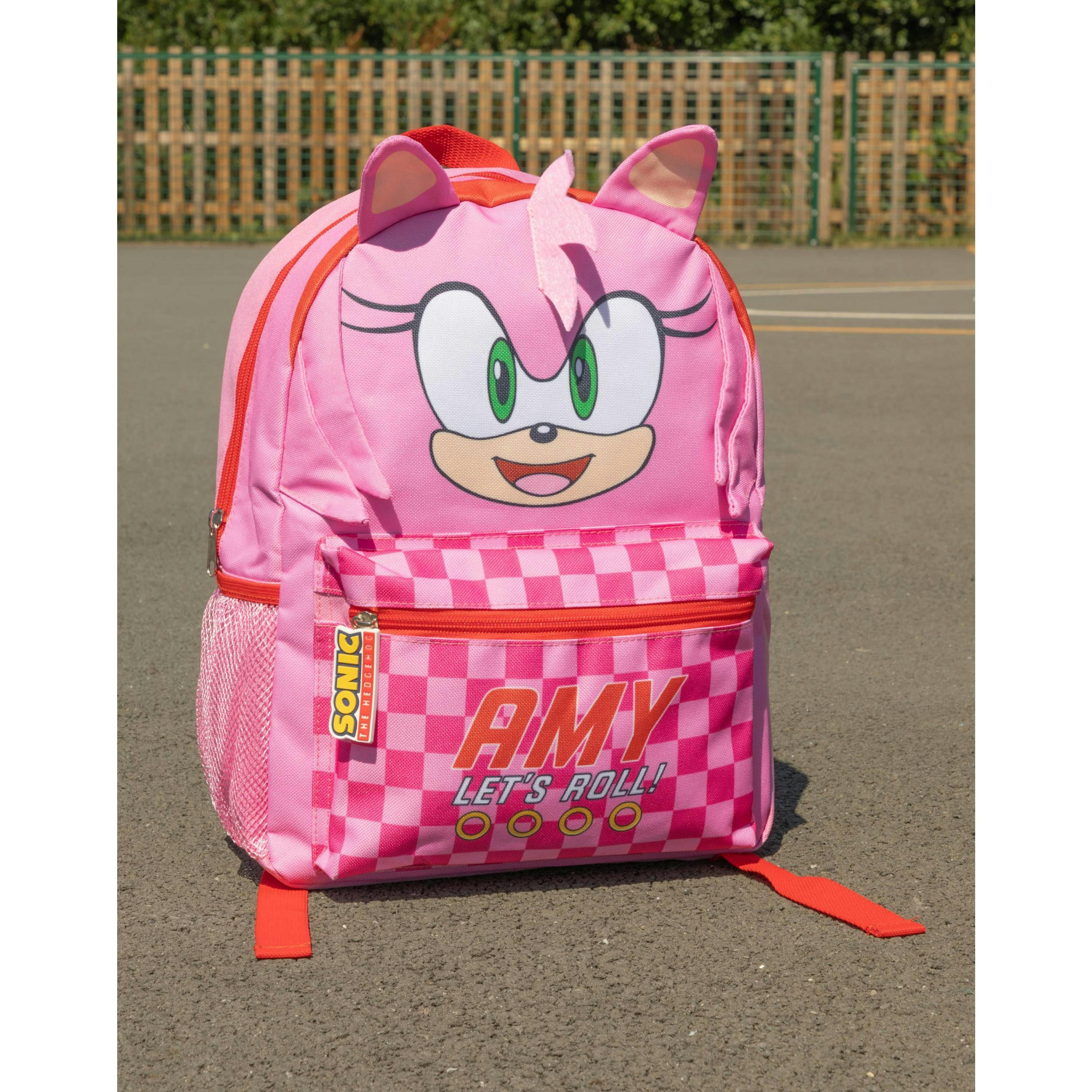 Sonic the Hedgehog Unisex Kids Pink Amy Backpack (One Size) by Vanilla Underground , view 5 of 6