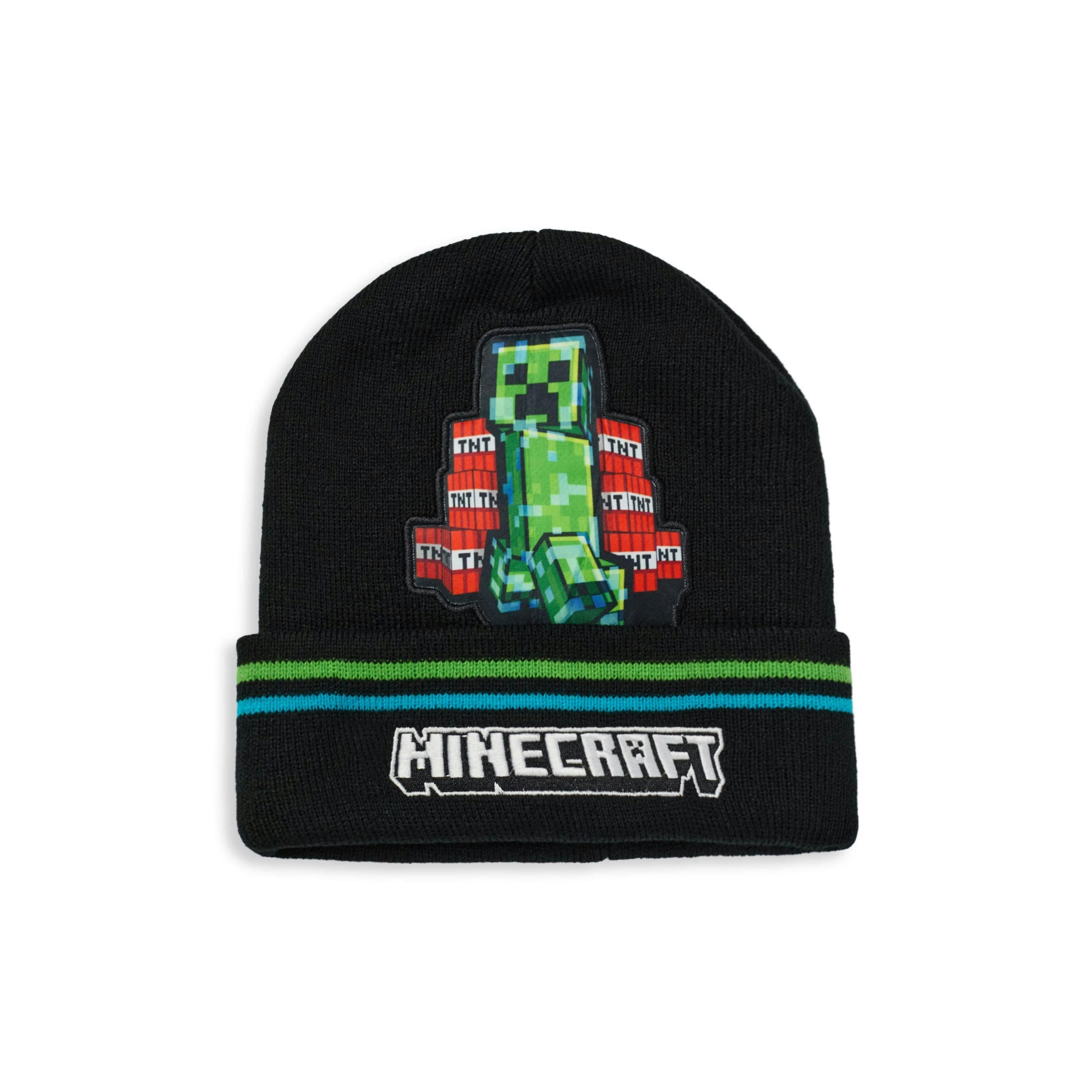 Minecraft Boys Black Creeper & TNT Beanie and Gloves Set (One Size) by Vanilla Underground , view 3 of 6