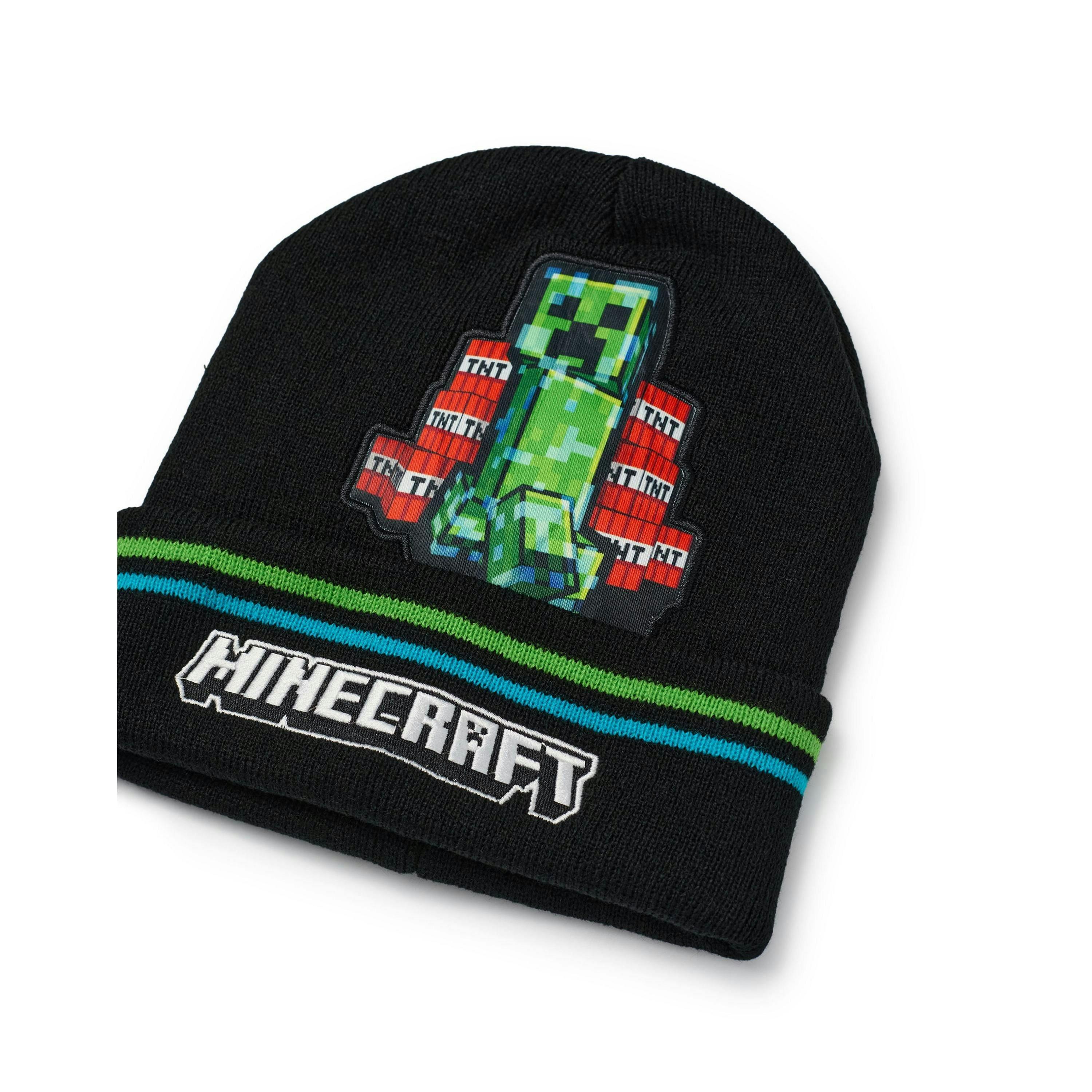 Minecraft Boys Black Creeper & TNT Beanie and Gloves Set (One Size) by Vanilla Underground , view 4 of 6