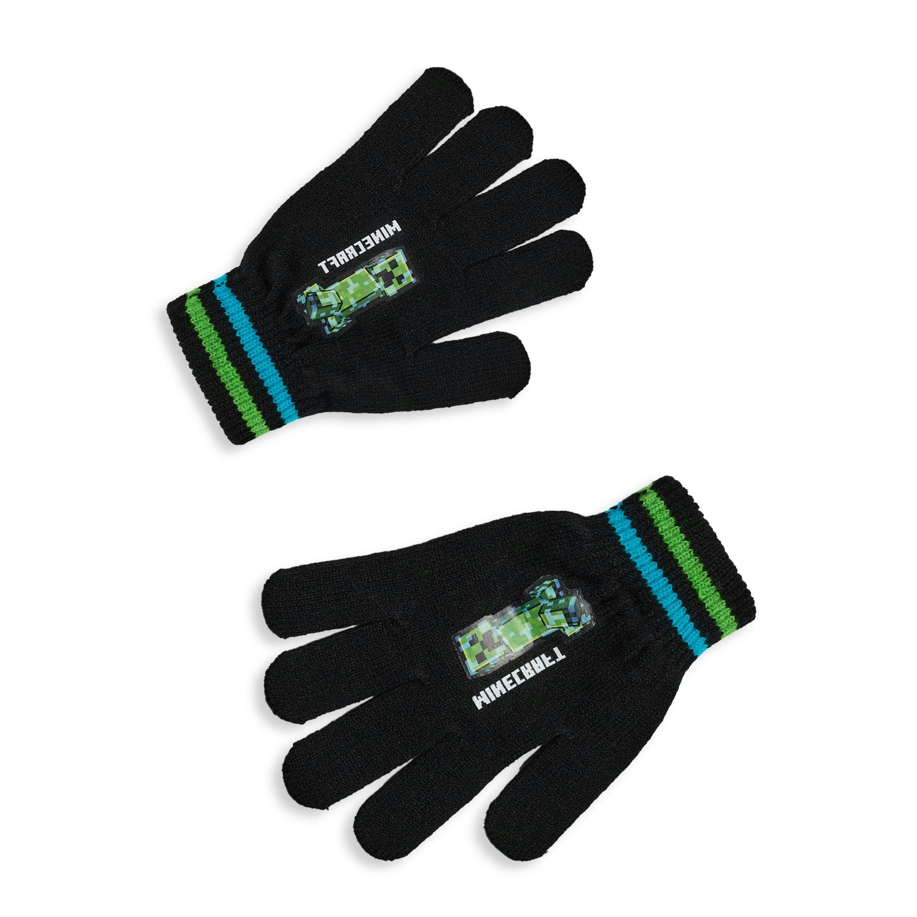 Minecraft Boys Black Creeper & TNT Beanie and Gloves Set (One Size) by Vanilla Underground , view 5 of 6