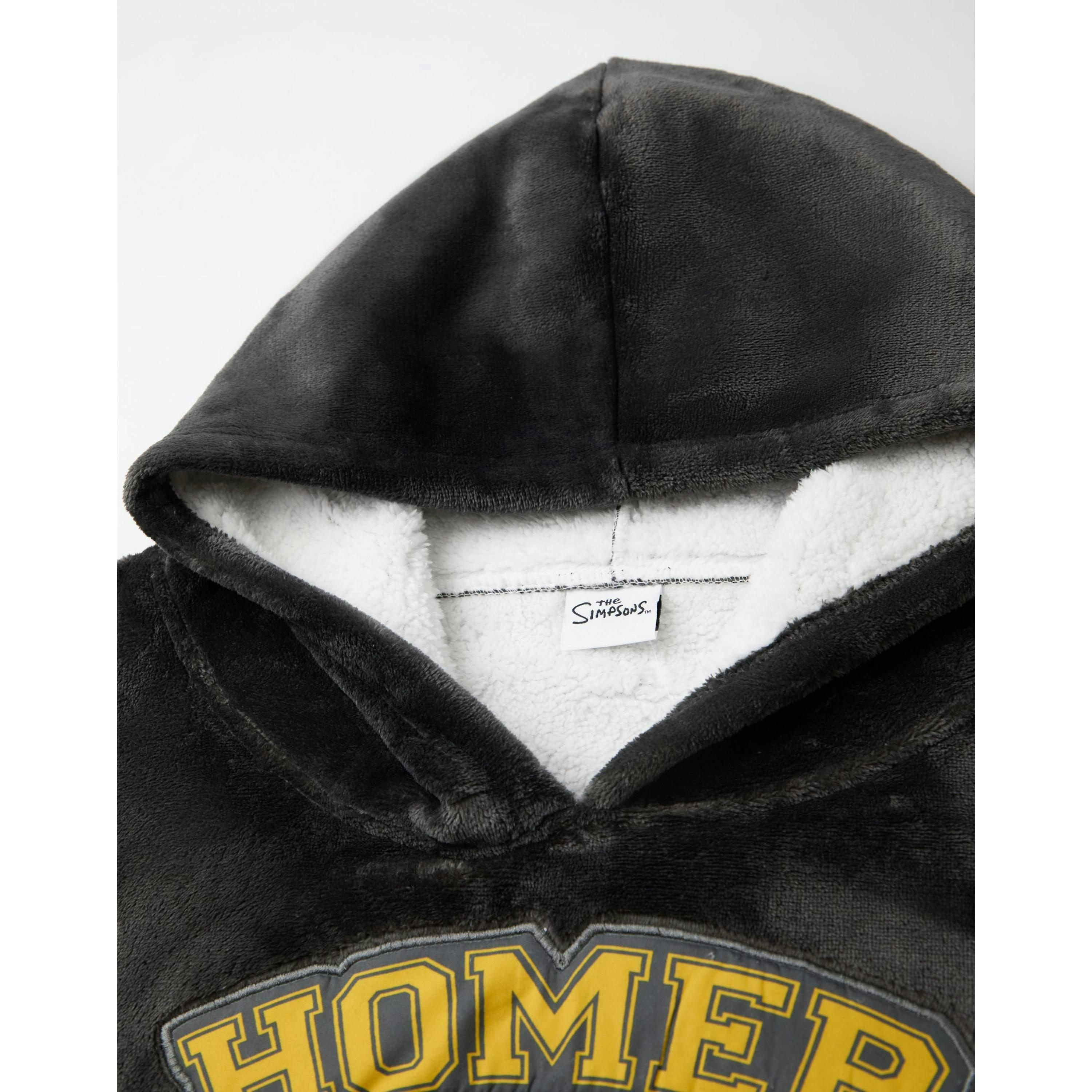 The Simpsons Mens Black Homer Blanket Hoodie (One Size) by Vanilla Underground , view 4 of 6