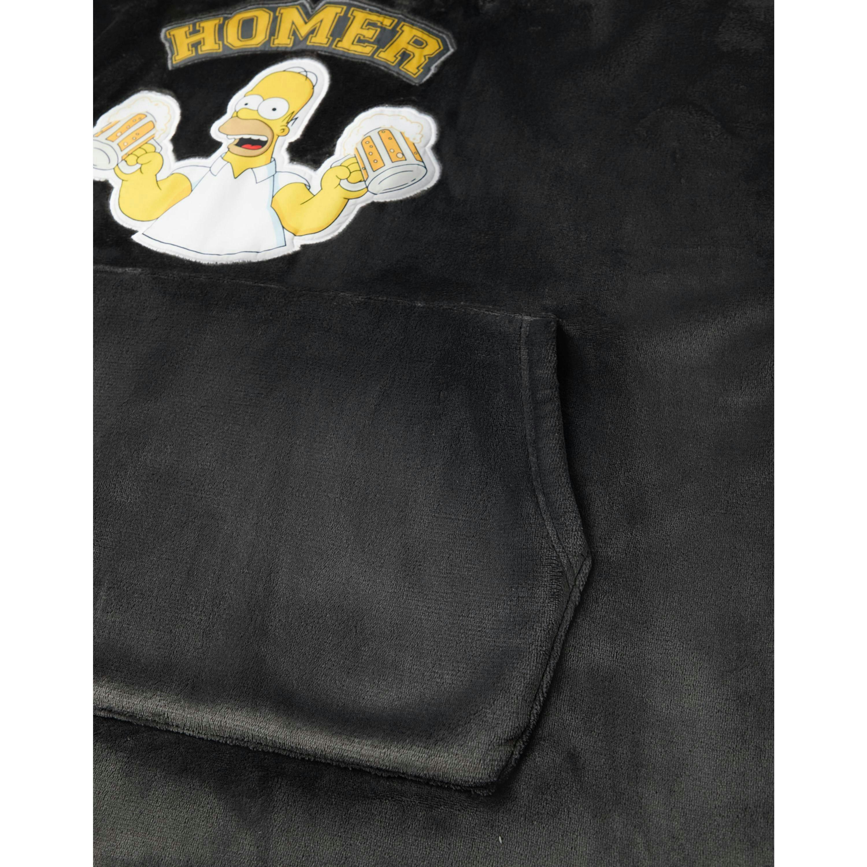 The Simpsons Mens Black Homer Blanket Hoodie (One Size) by Vanilla Underground , view 6 of 6