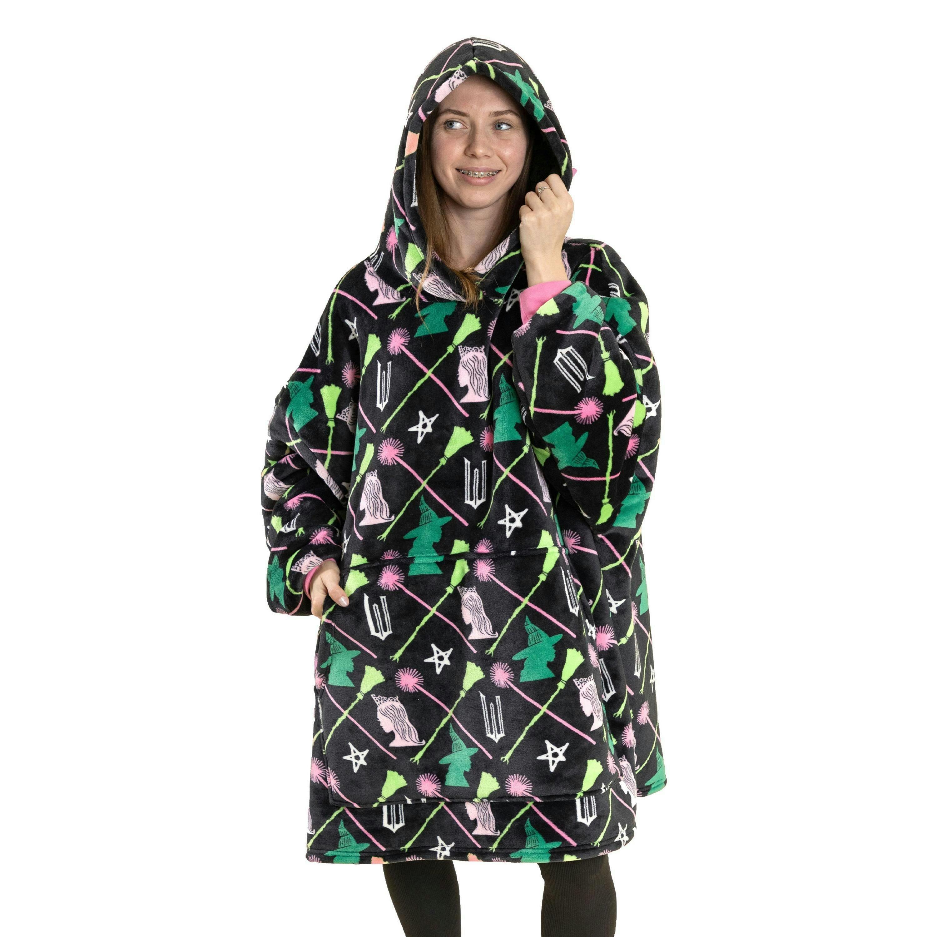 Wicked Womens Multicoloured Character Blanket Hoodie (One Size) by Vanilla Underground , view 1 of 6